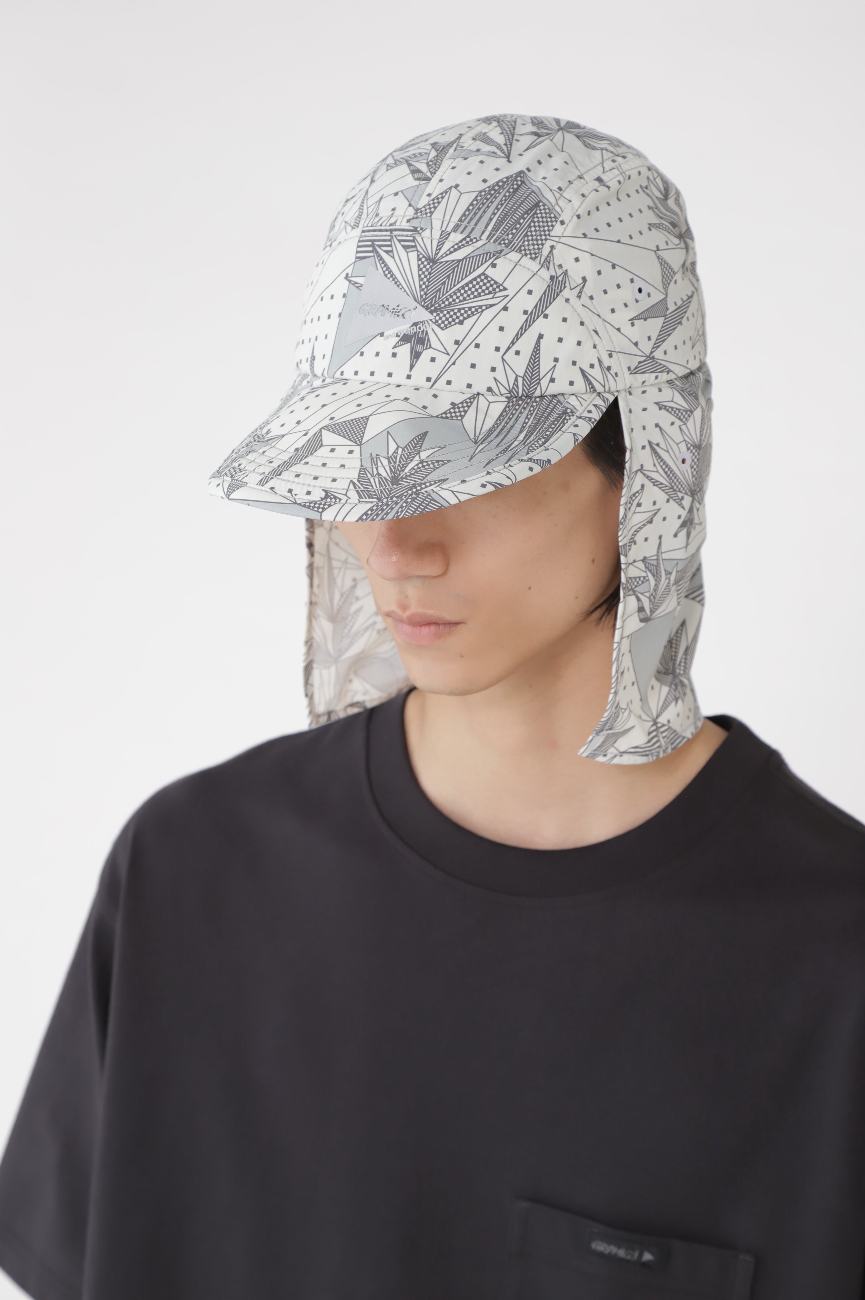 And Wander Brushed Nylon Sunshade Cap - Yosemite Grey