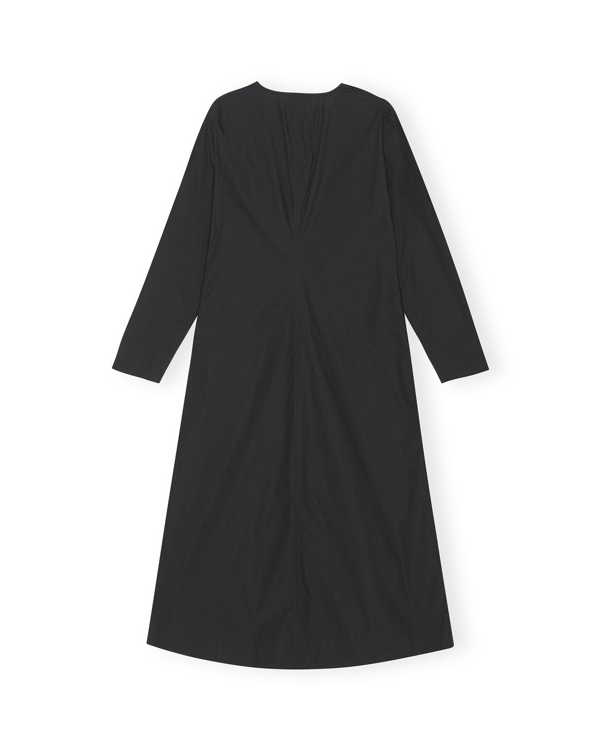 Cotton Poplin Maxi Dress - Black