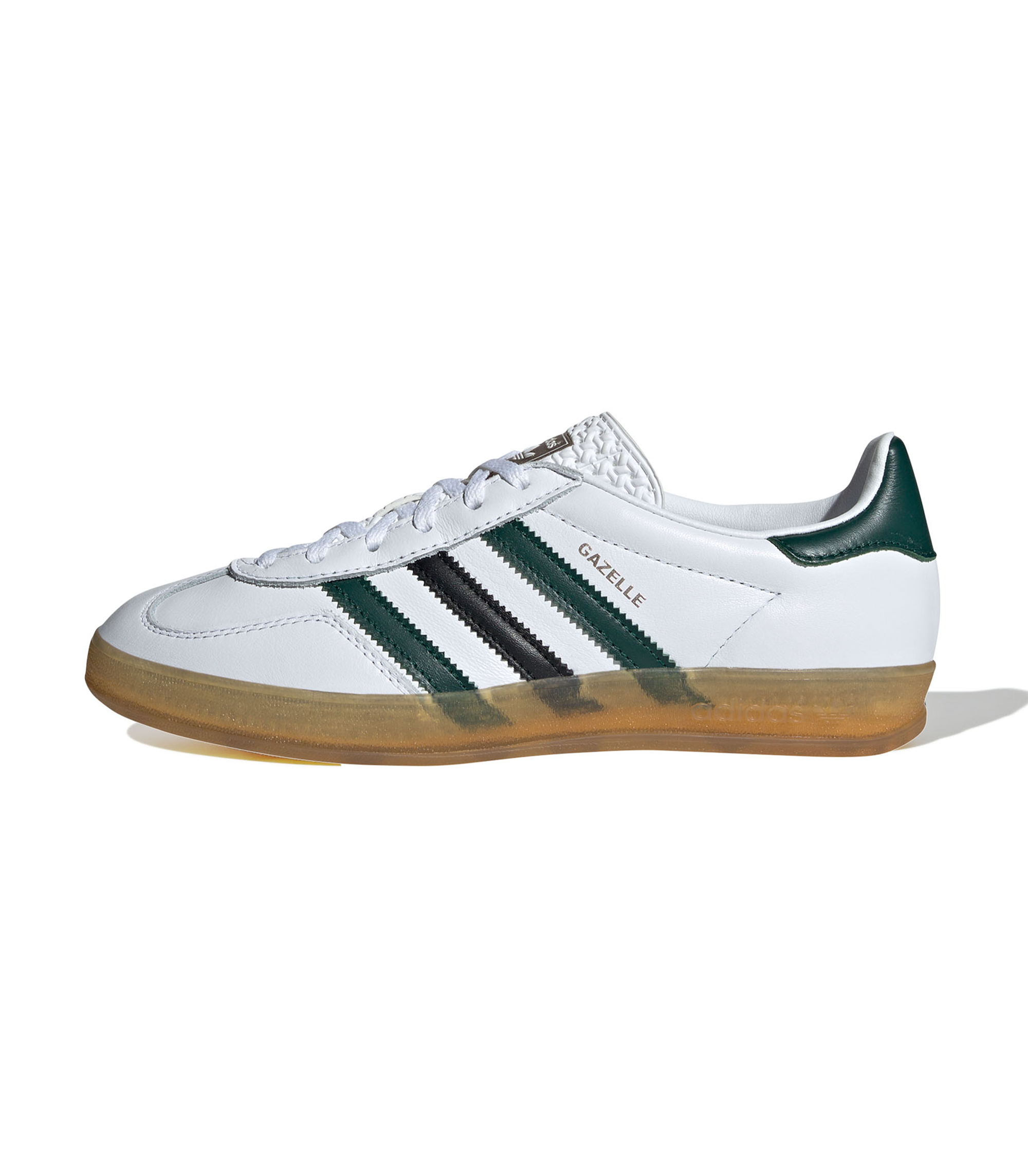 Womens Gazelle Indoor - White Collegiate Green