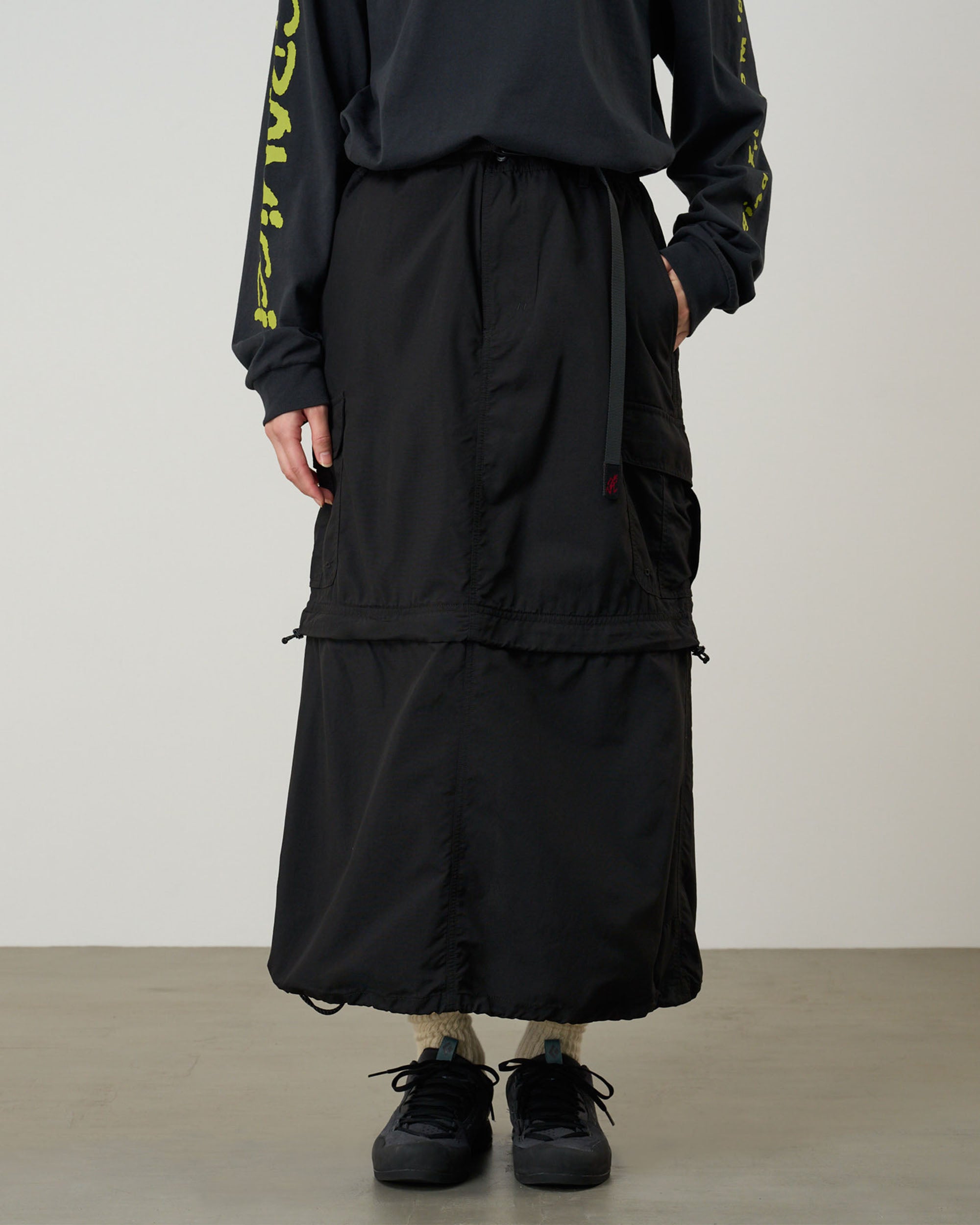 Convertible Cargo Skirt - Black