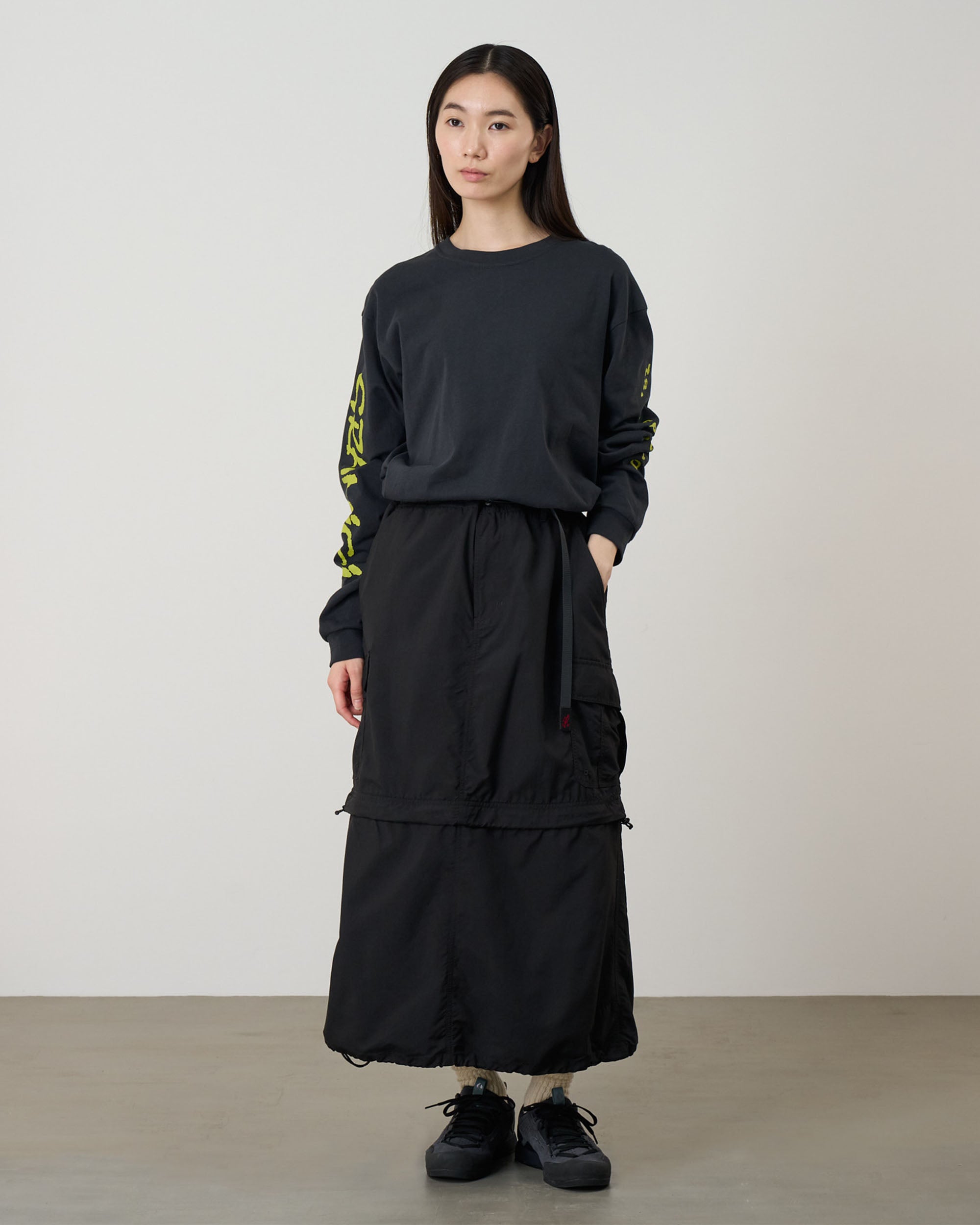 Convertible Cargo Skirt - Black