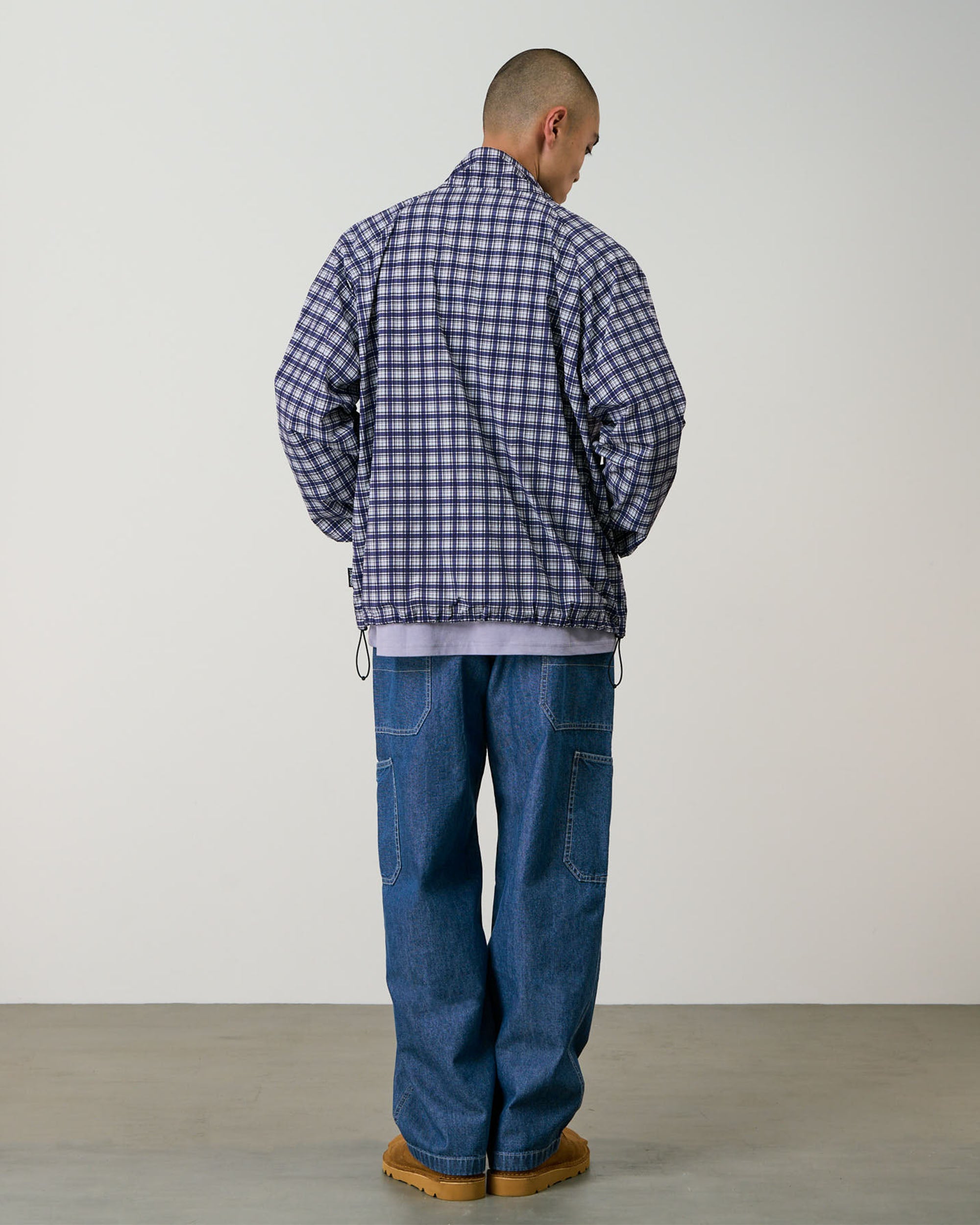 Checkered Shell Jacket - Navy Check | Gramicci – HIGHS AND LOWS
