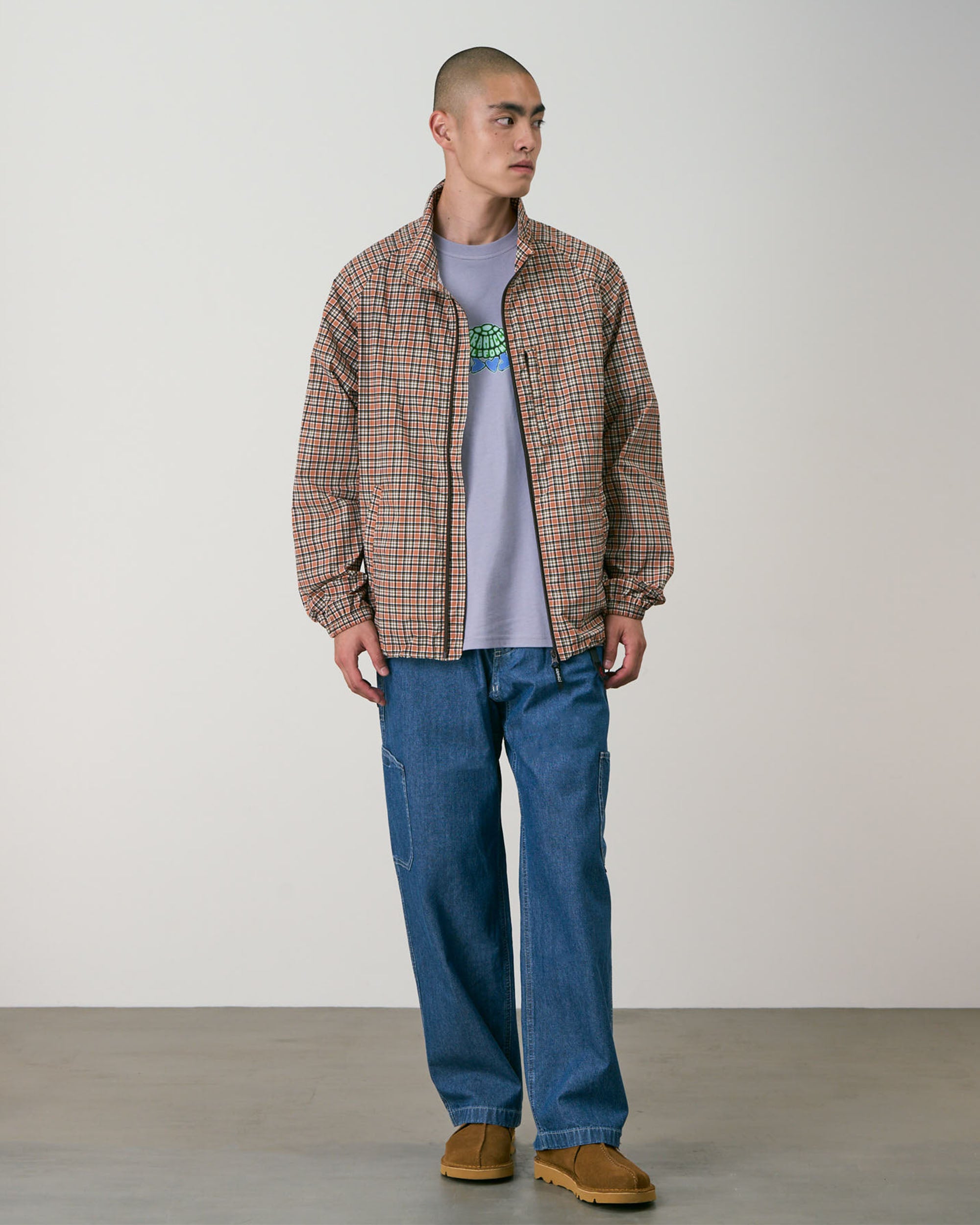 Checkered Shell Jacket - Brick Check