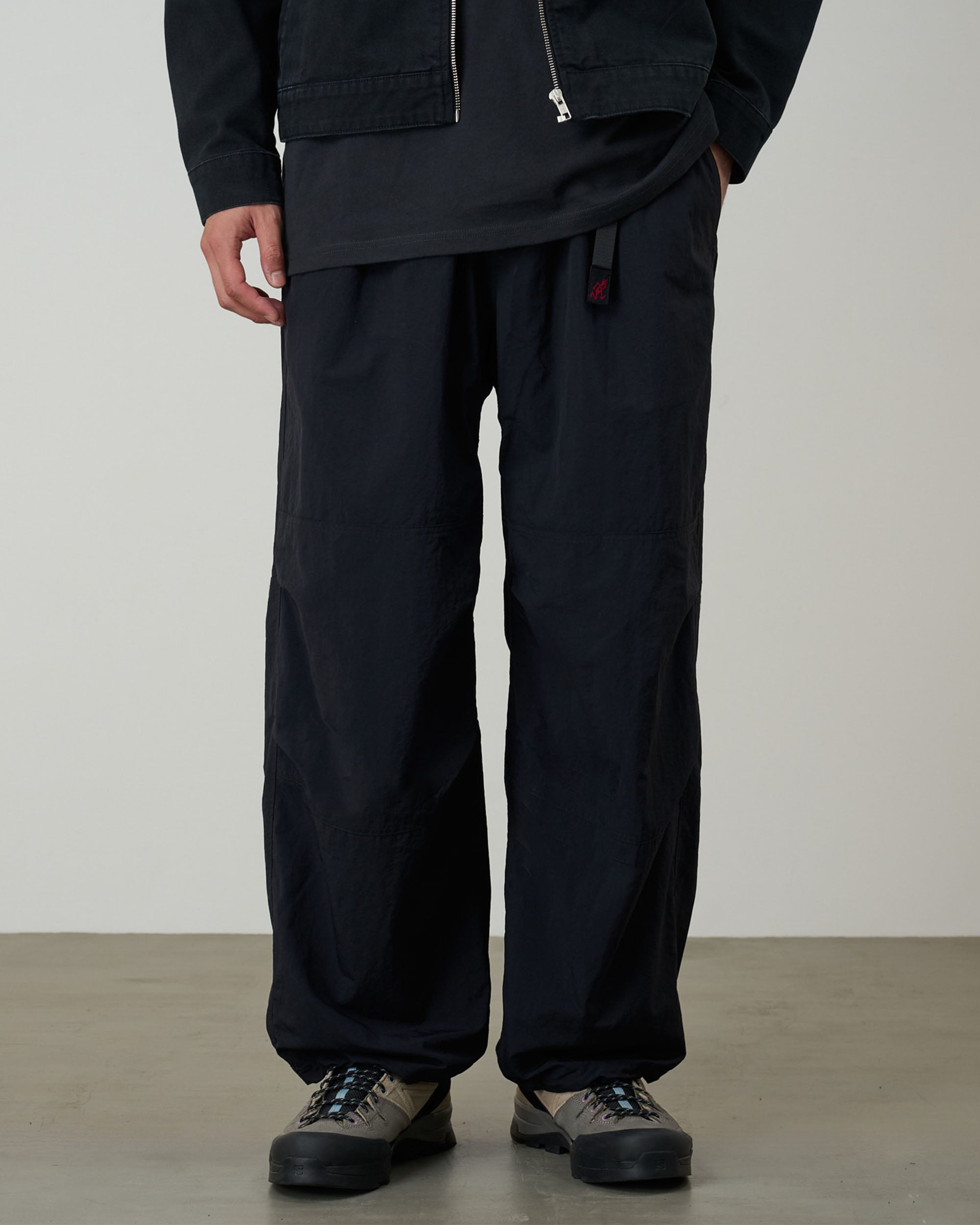 Nylon Paneled Trek Pant - Black
