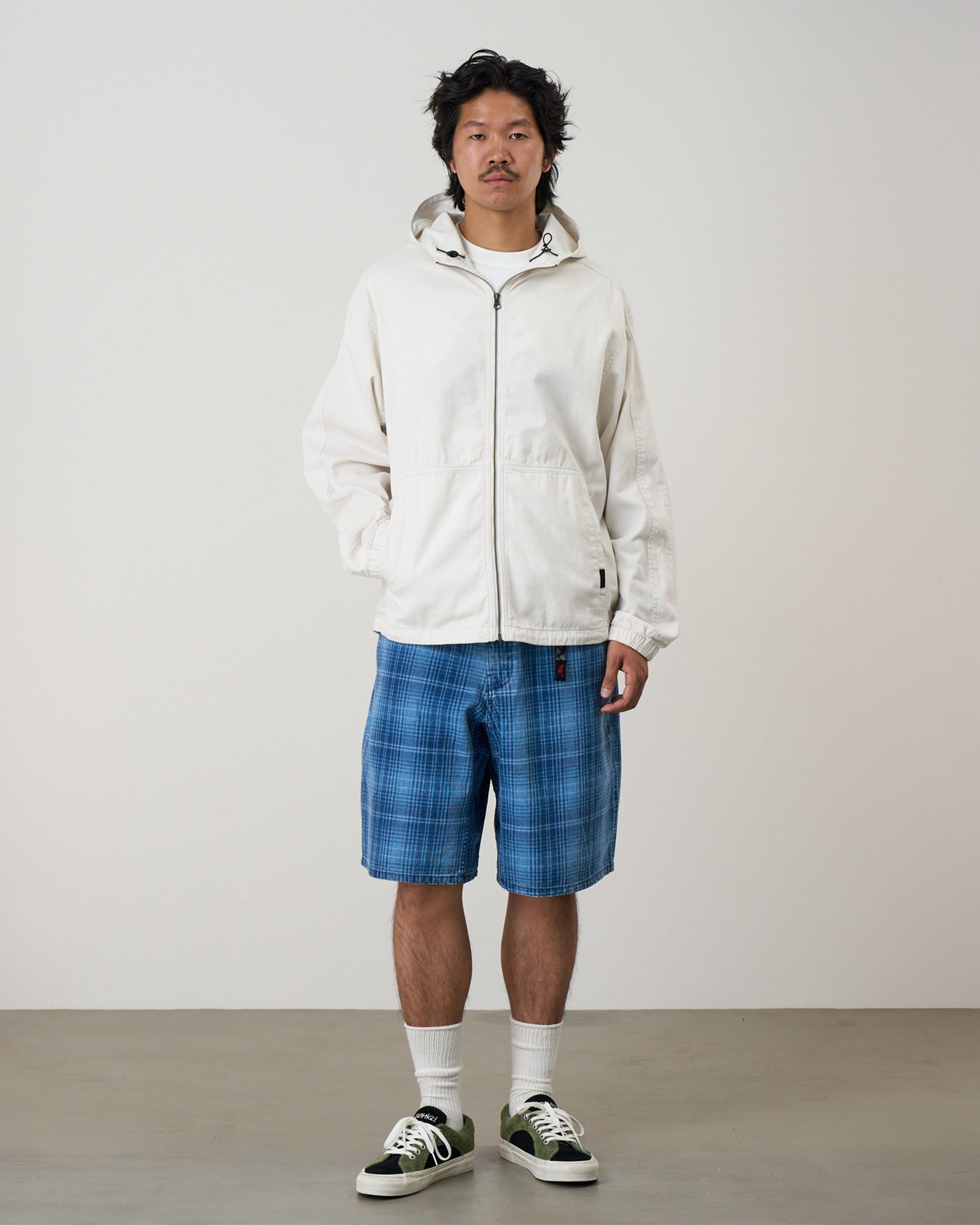 Lagoon Short Denim Plaid - Indigo Checkered Plaid