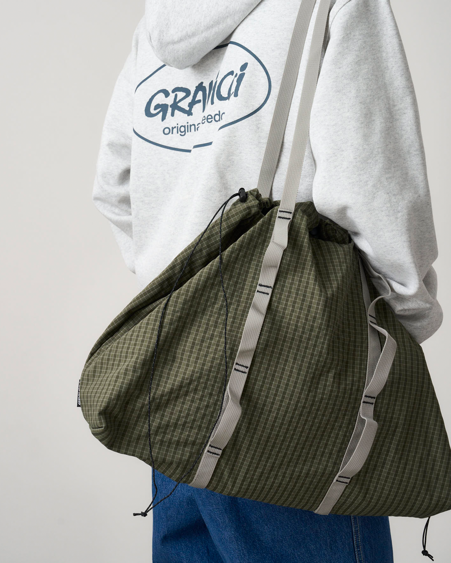 Plaid Climbing Tote - Olive