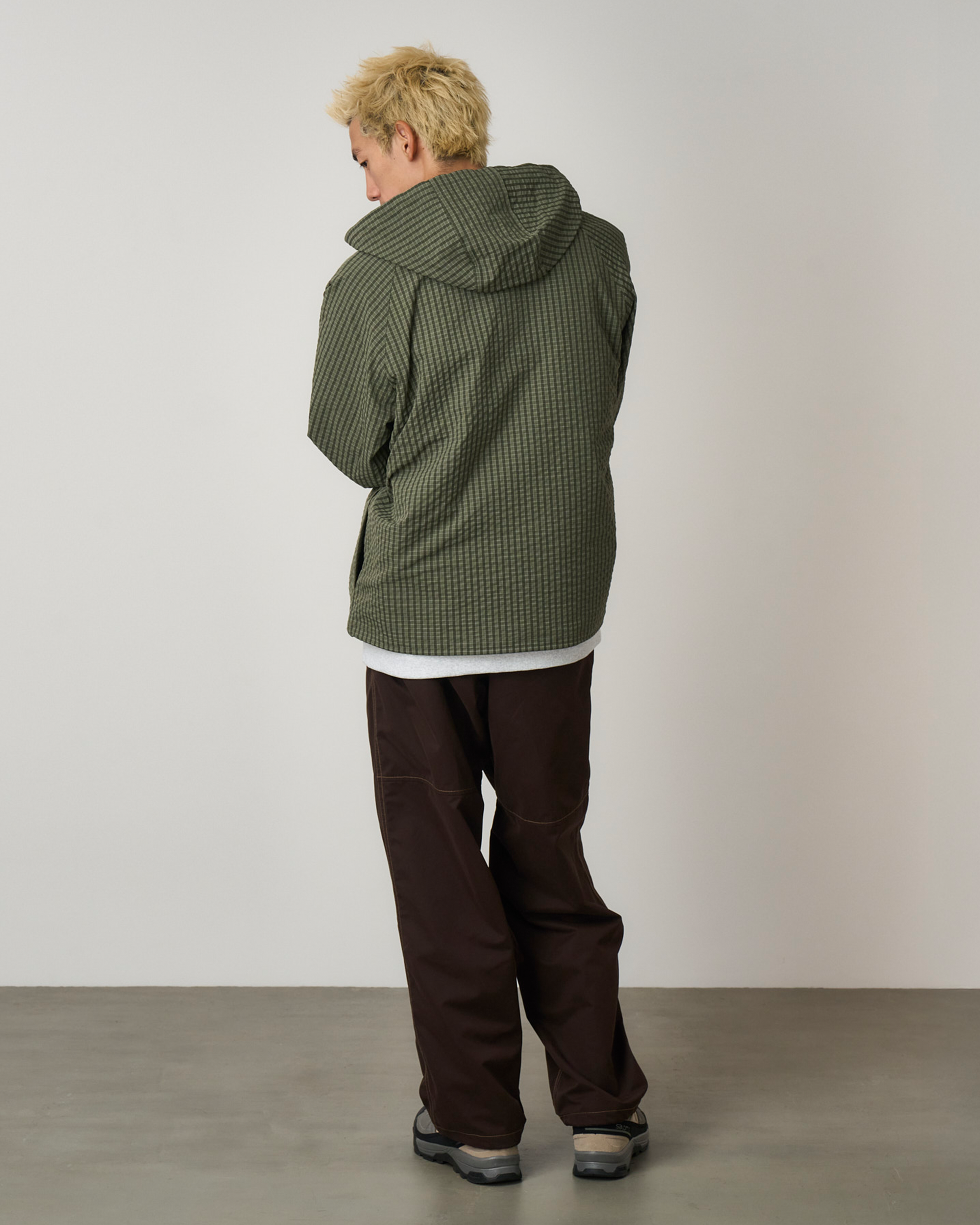 Northside Plaid Hooded Jacket - Olive