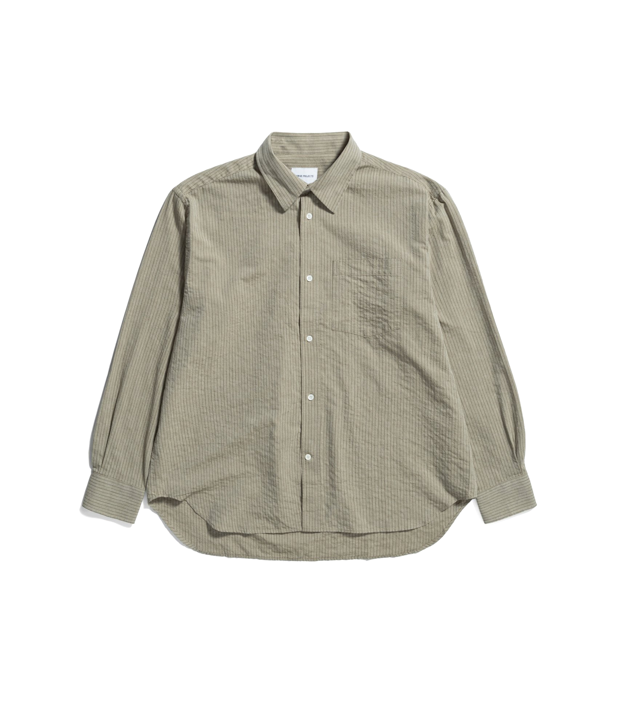 Mo Oversized Striped Shirt - Clay