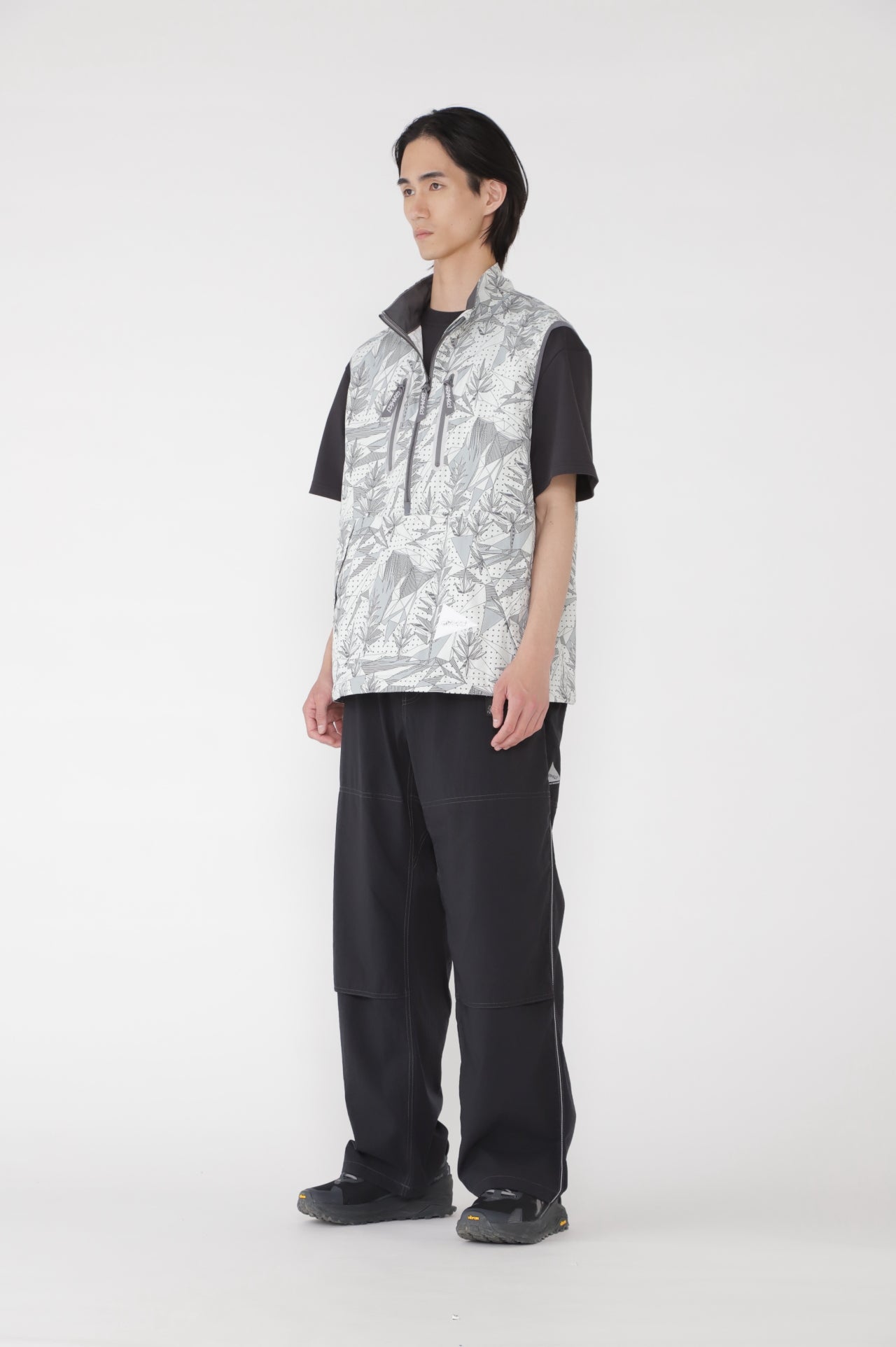 And Wander Nylon Double Knee Pant - Black