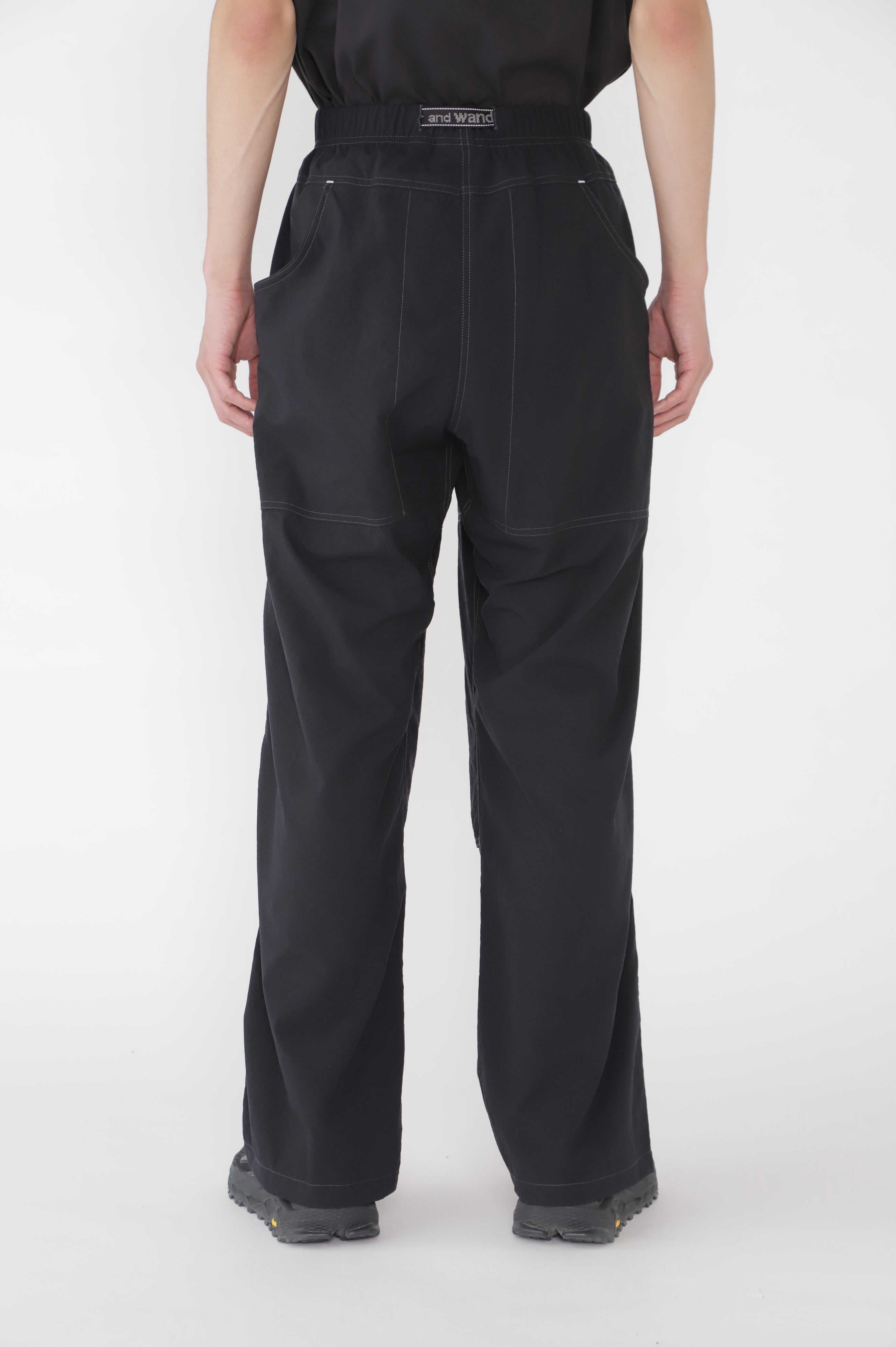 And Wander Nylon Double Knee Pant - Black