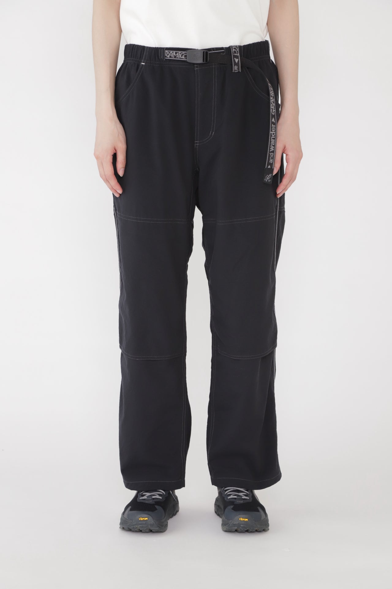 And Wander Nylon Double Knee Pant - Black