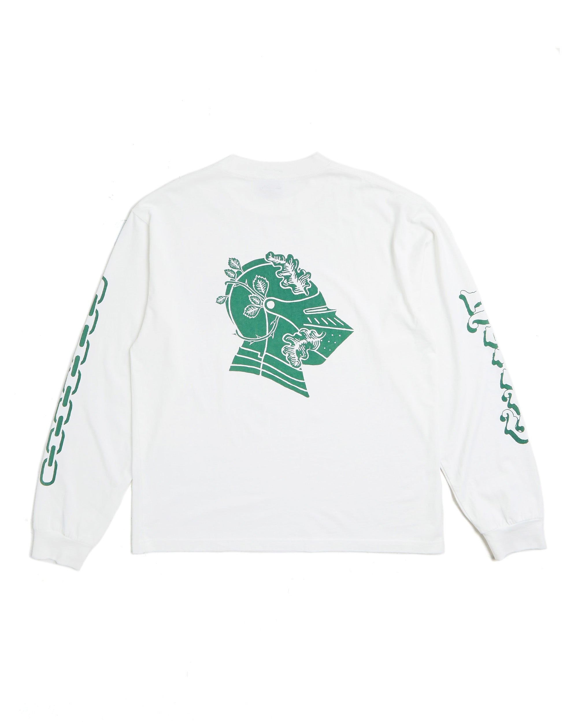 Green Knight L/S T-Shirt - White