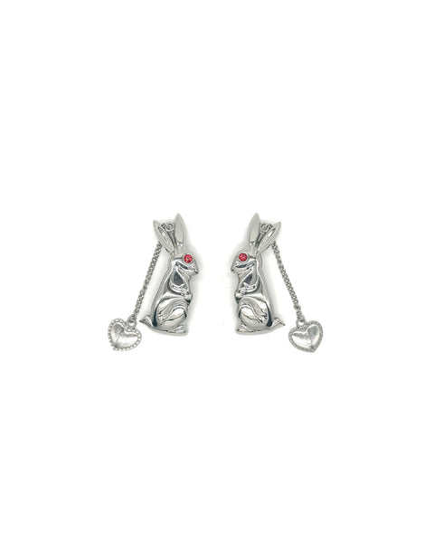 Chopova Lowena Bunny Hair Clips Silver | HIGHS AND LOWS