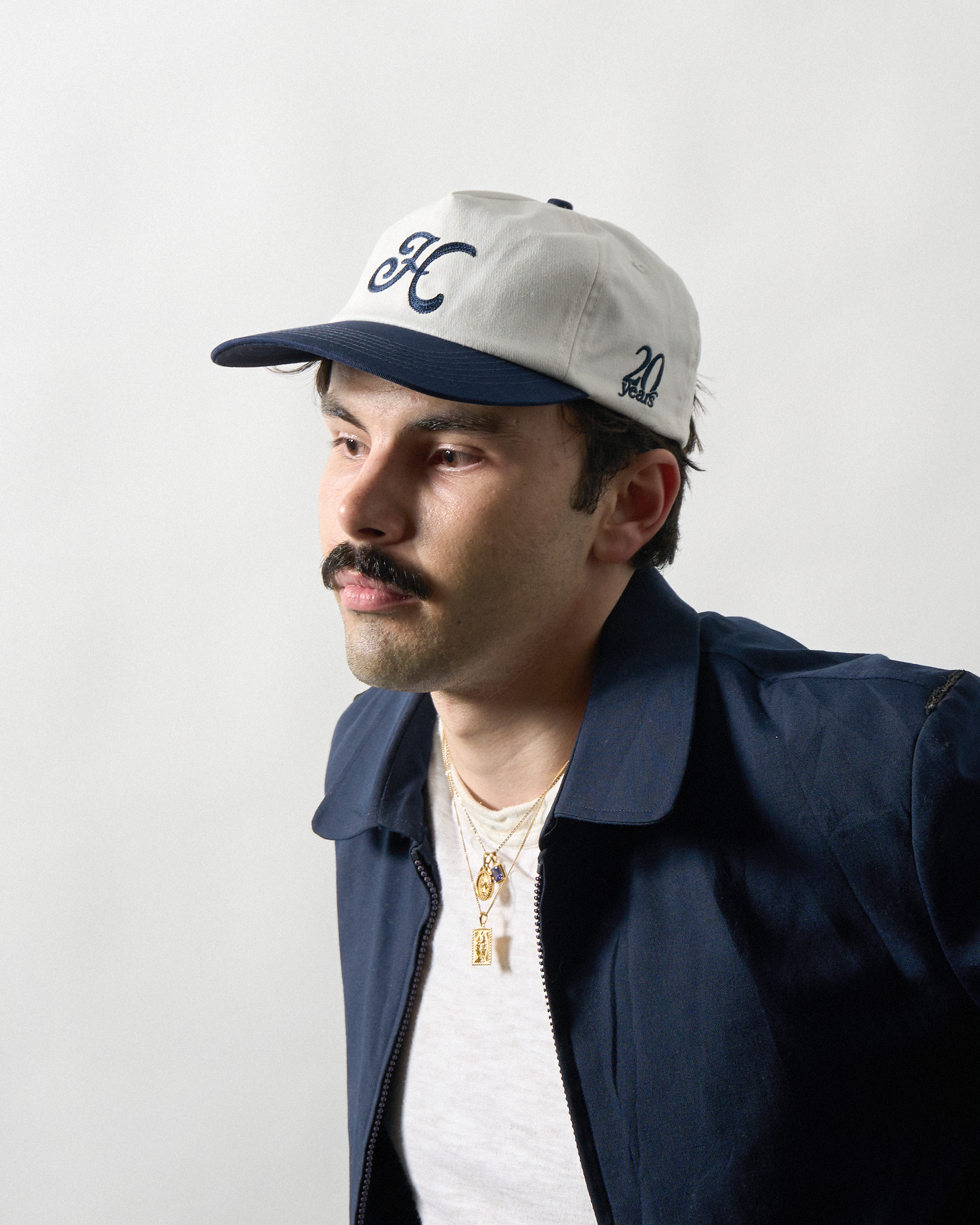 20 Year Baseball Hat - White / Navy