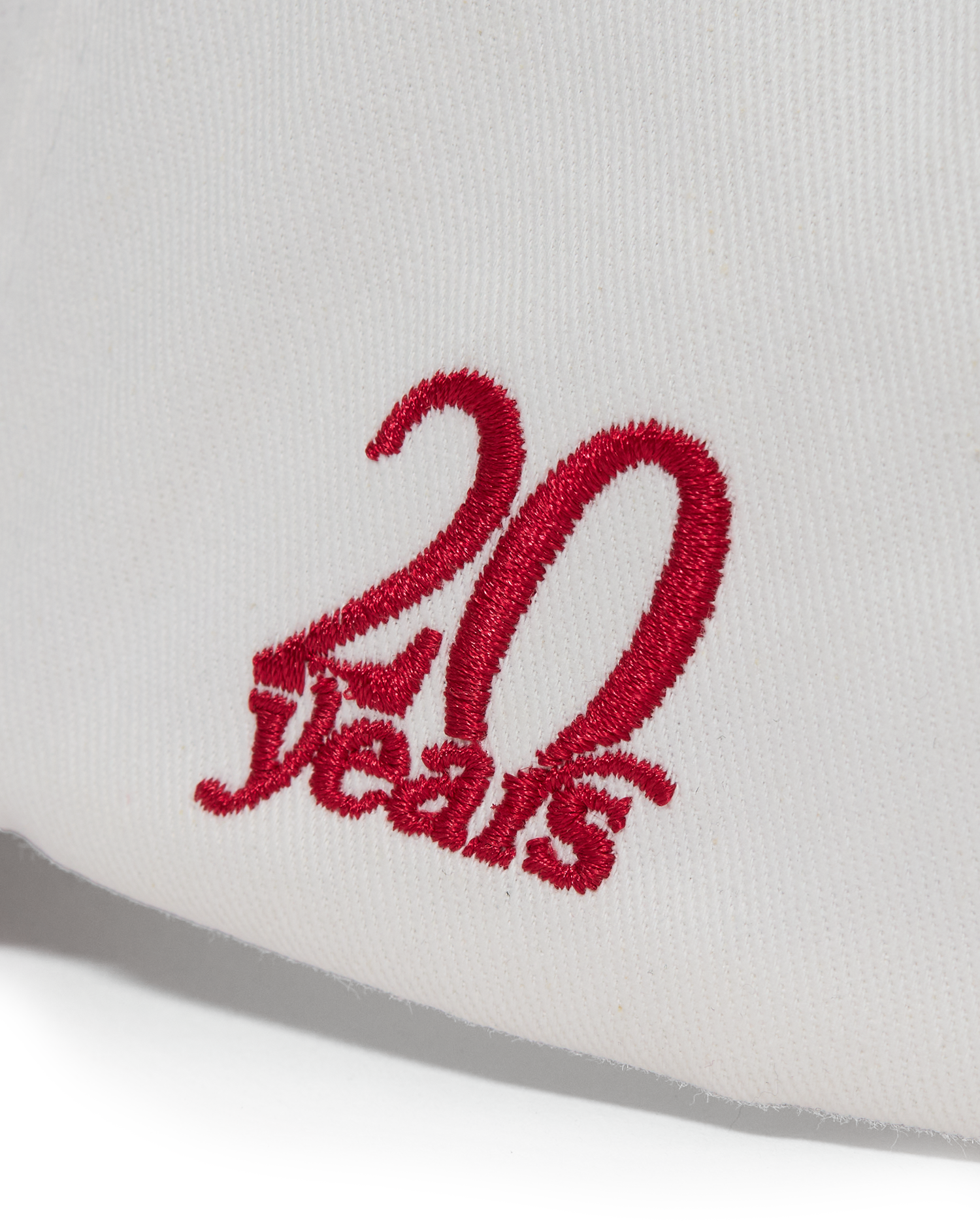 20 Year Baseball Hat - White / Red