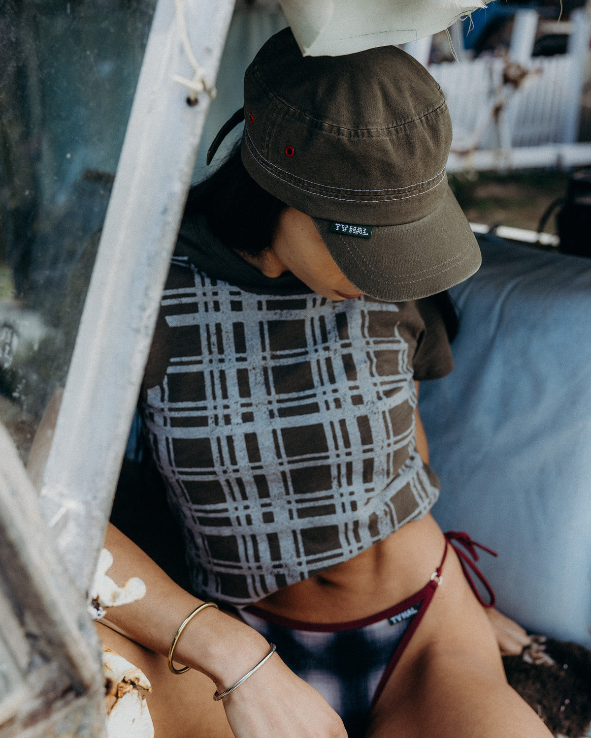 Temptation Vacation Leave Cap - Khaki