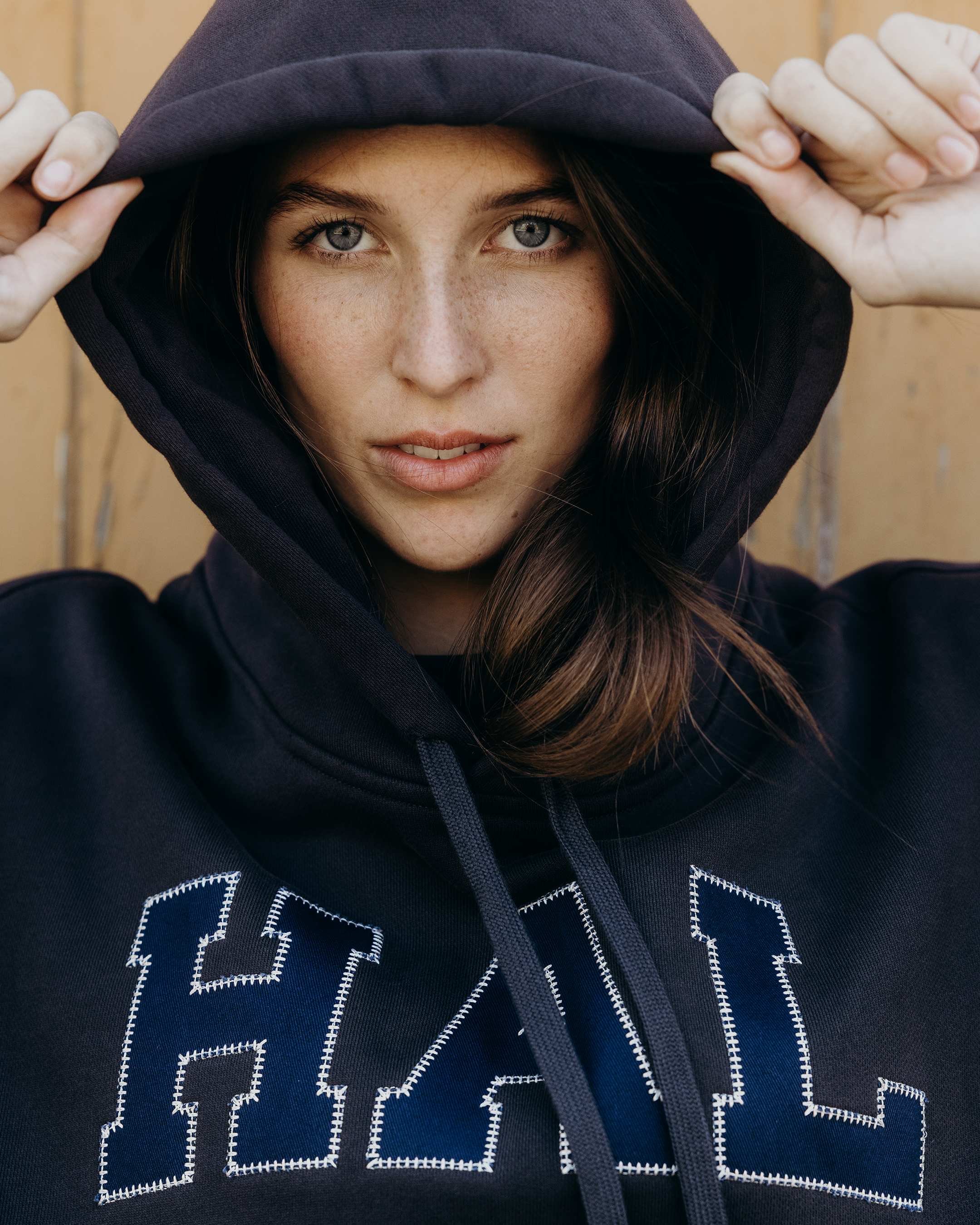 Blanket Stitch Hooded Sweatshirt - Phantom Black
