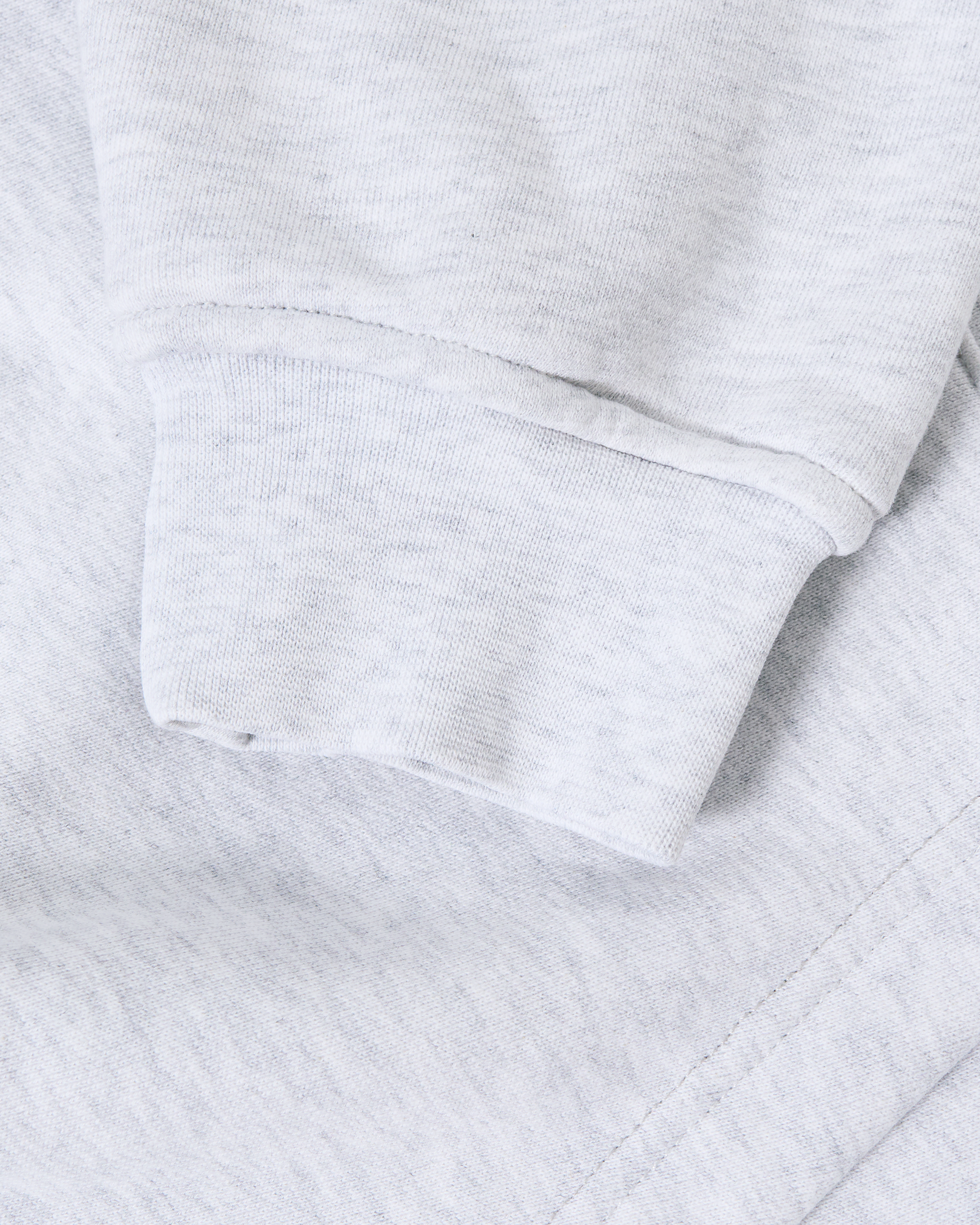 Blanket Stitch Hooded Sweatshirt - Athletic Grey