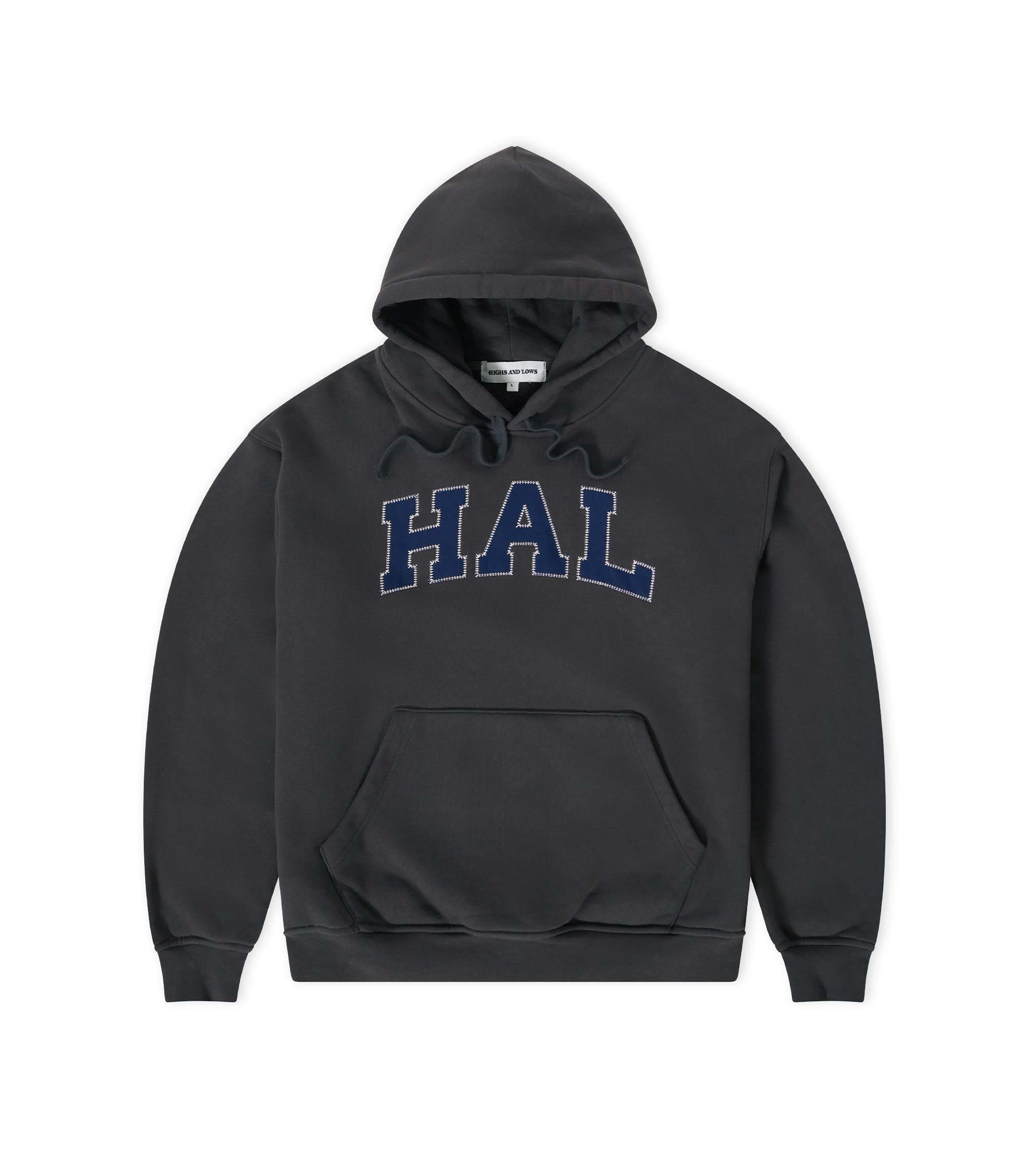 Blanket Stitch Hooded Sweatshirt - Phantom Black