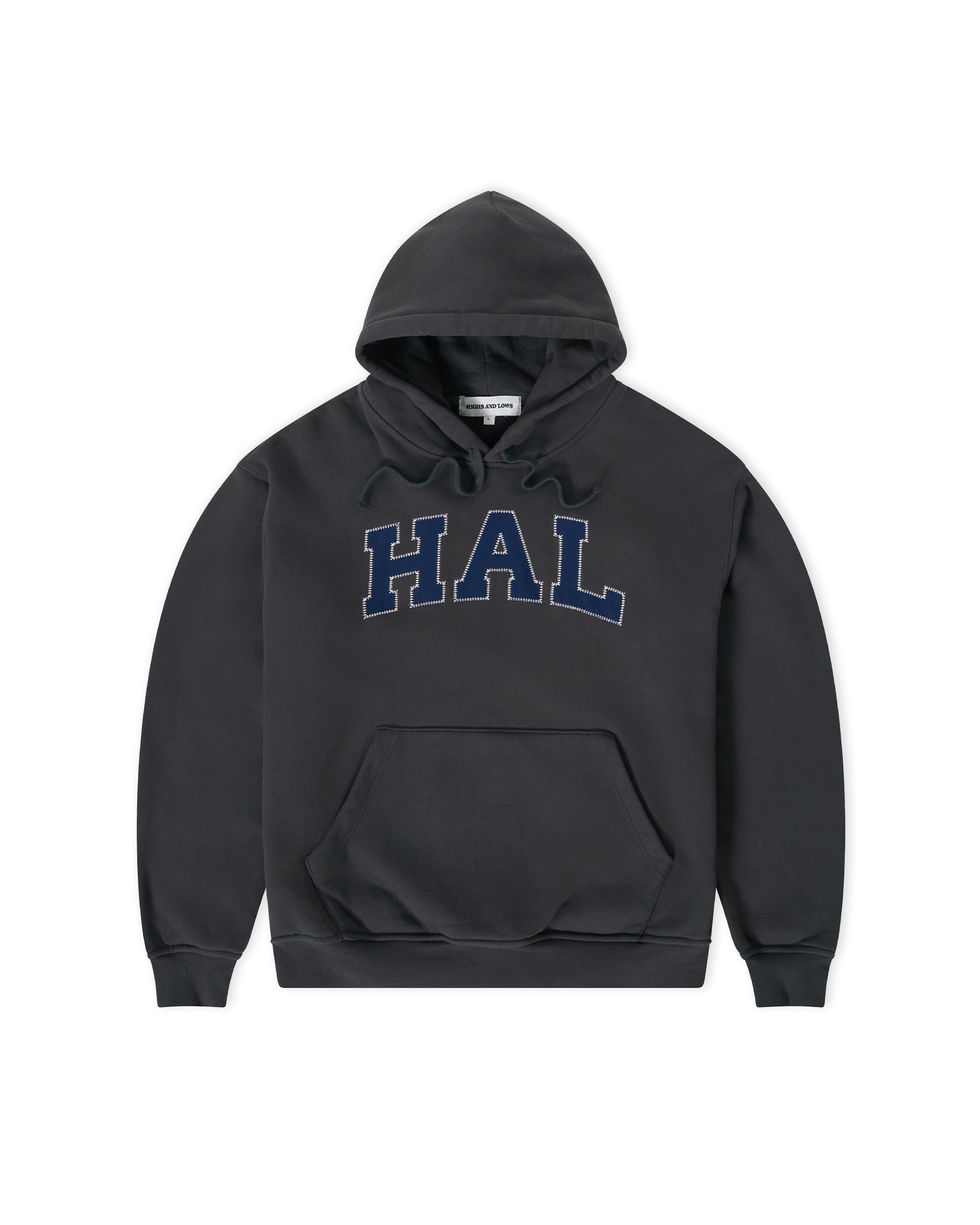 Blanket Stitch Hooded Sweatshirt - Phantom Black