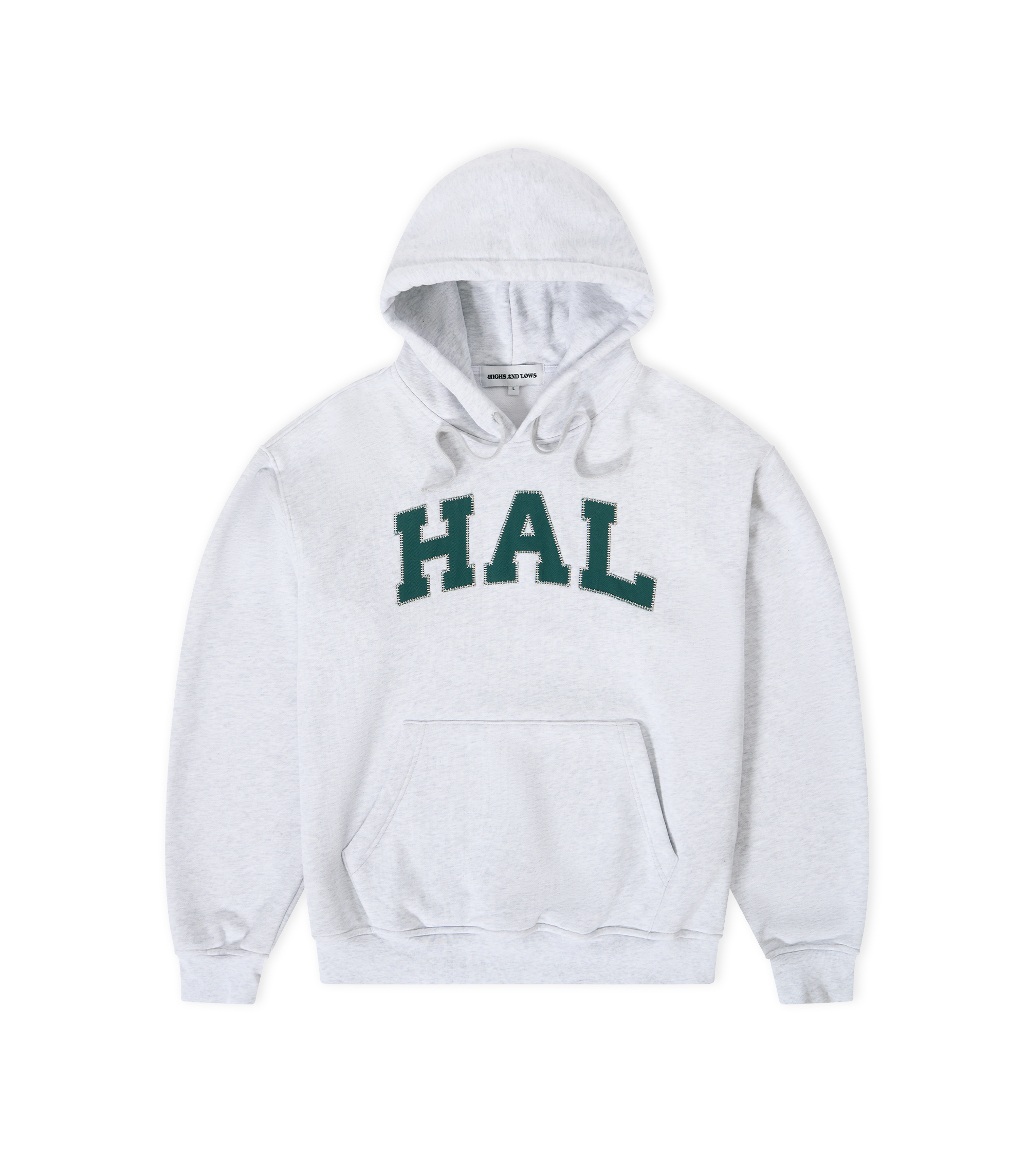 Blanket Stitch Hooded Sweatshirt - Athletic Grey
