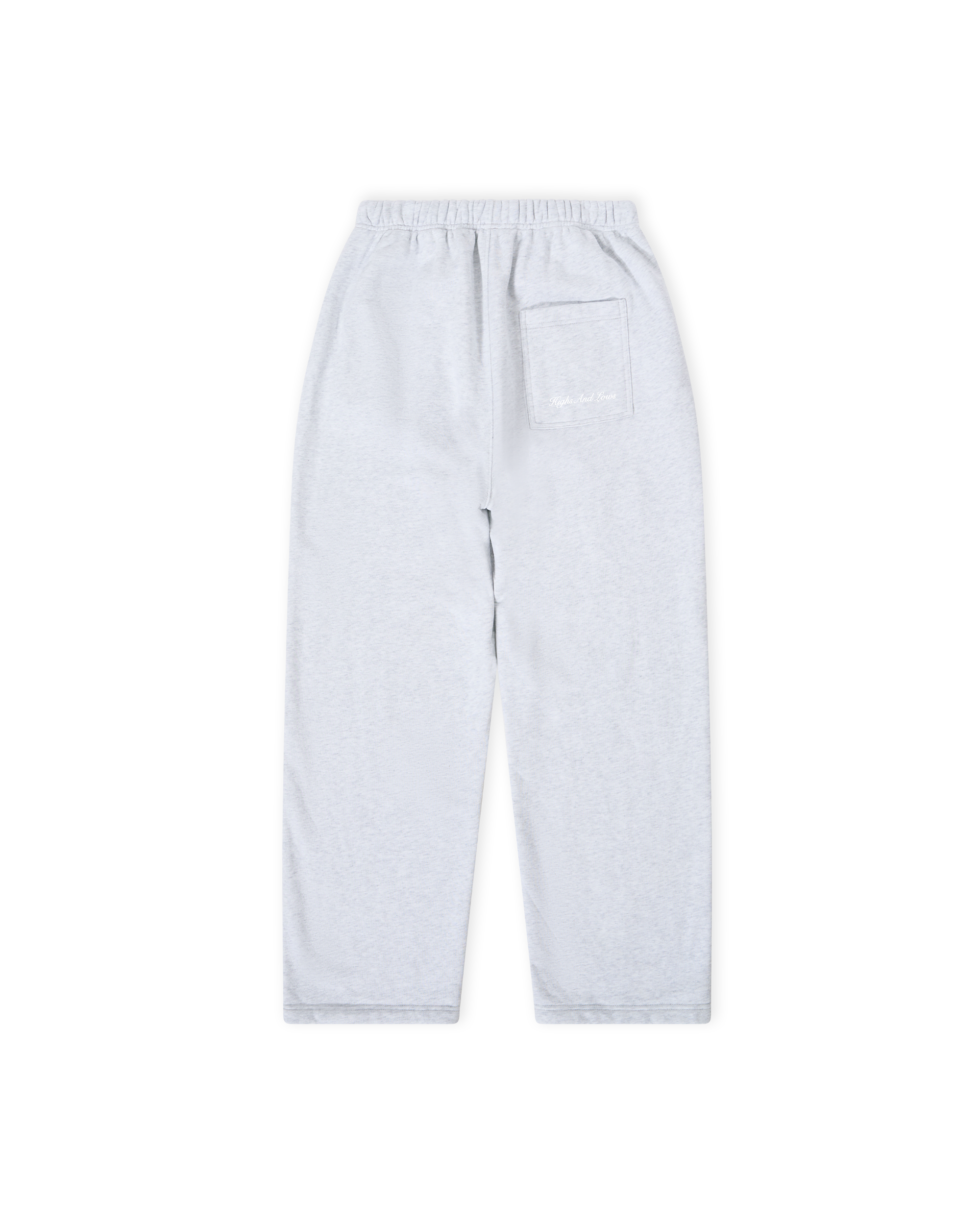 Script Open Cuff Sweatpants - Athletic Grey