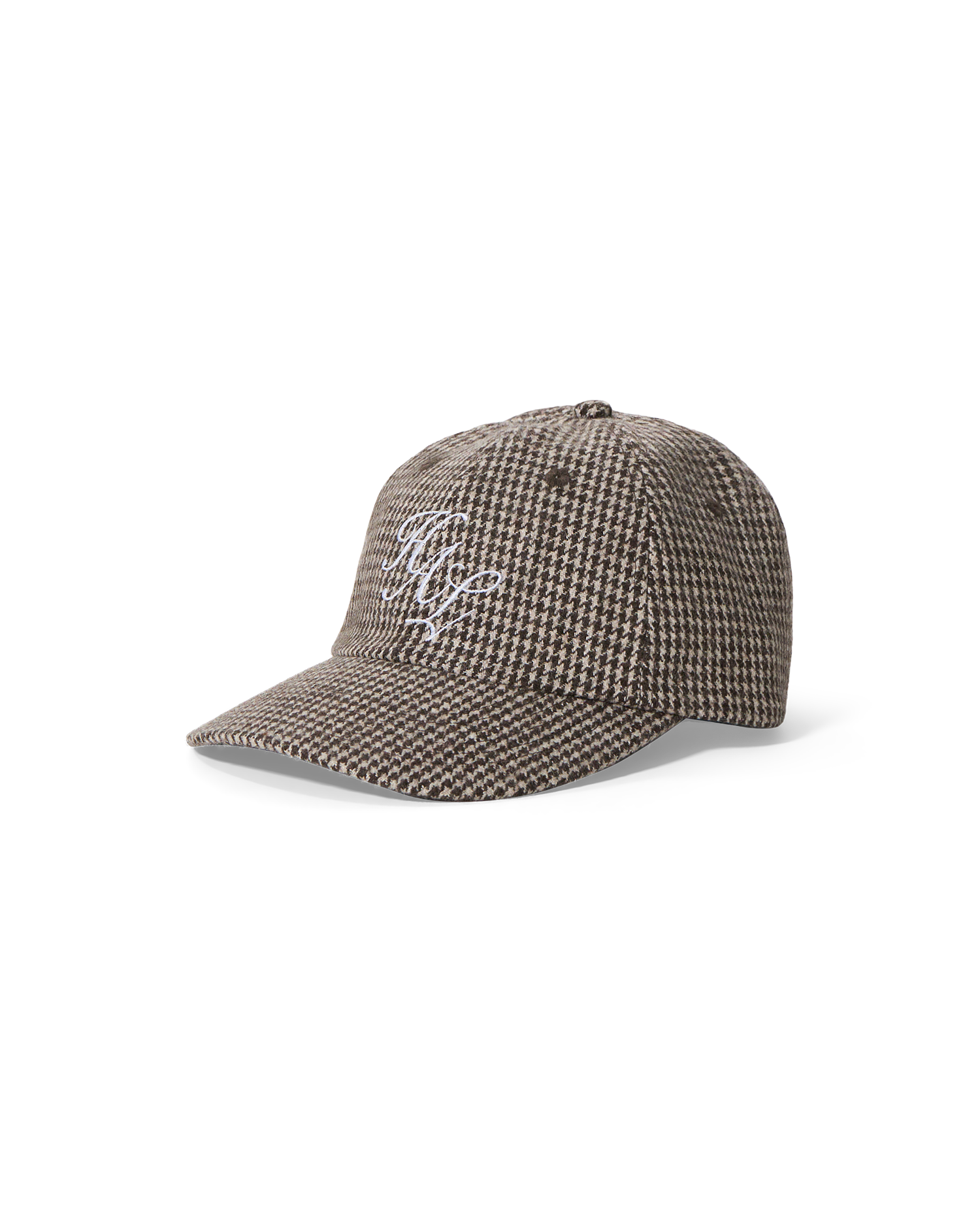 Houndstooth HAL Script Logo Hat - Brown