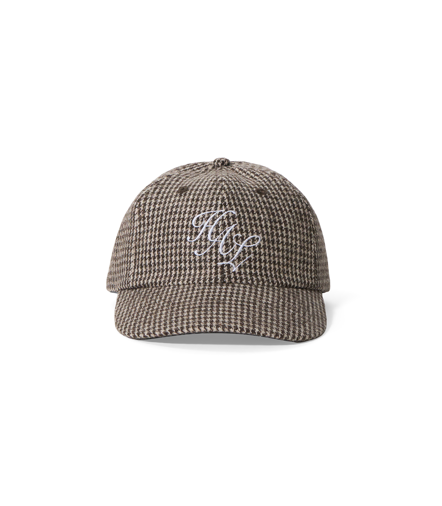 Houndstooth HAL Script Logo Hat - Brown
