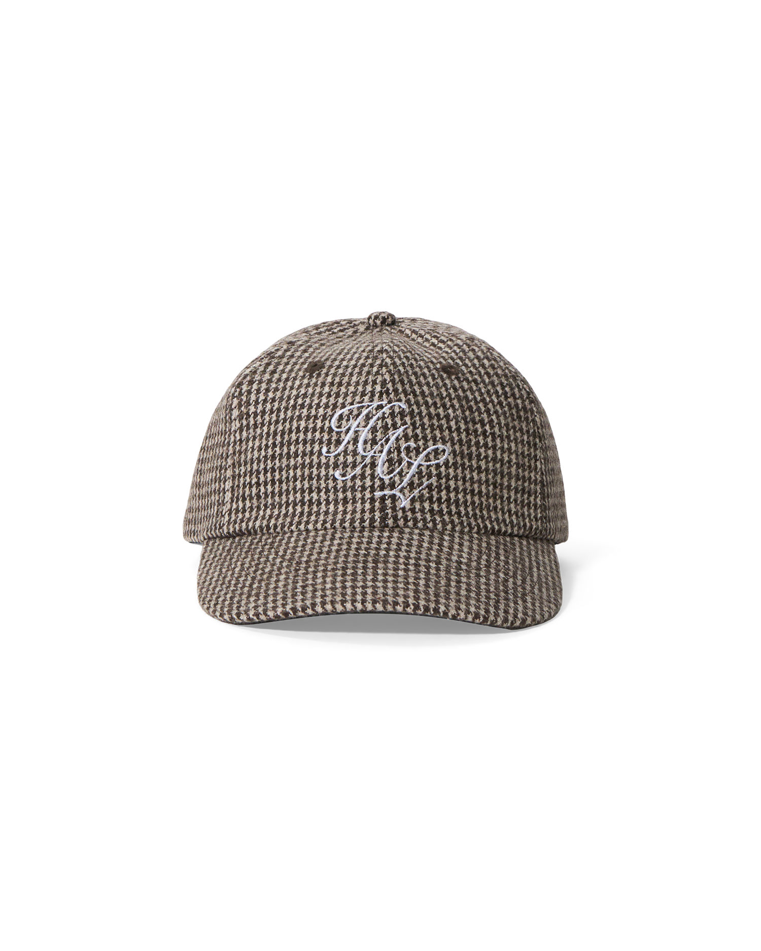 Houndstooth HAL Script Logo Hat - Brown