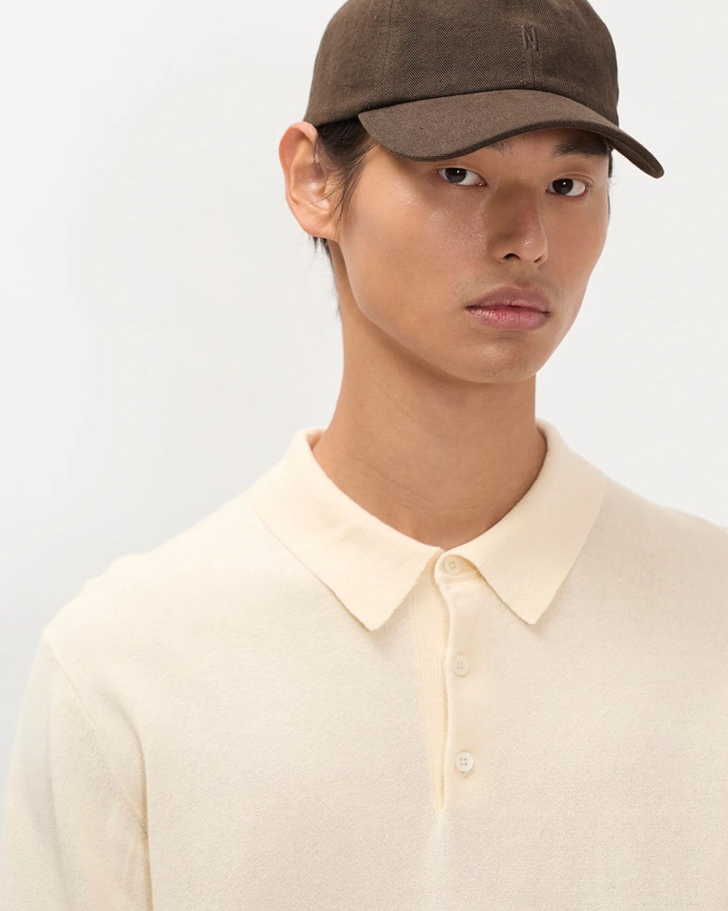 Wool Herringbone Twill 6-Panel Hat - Delicioso Brown