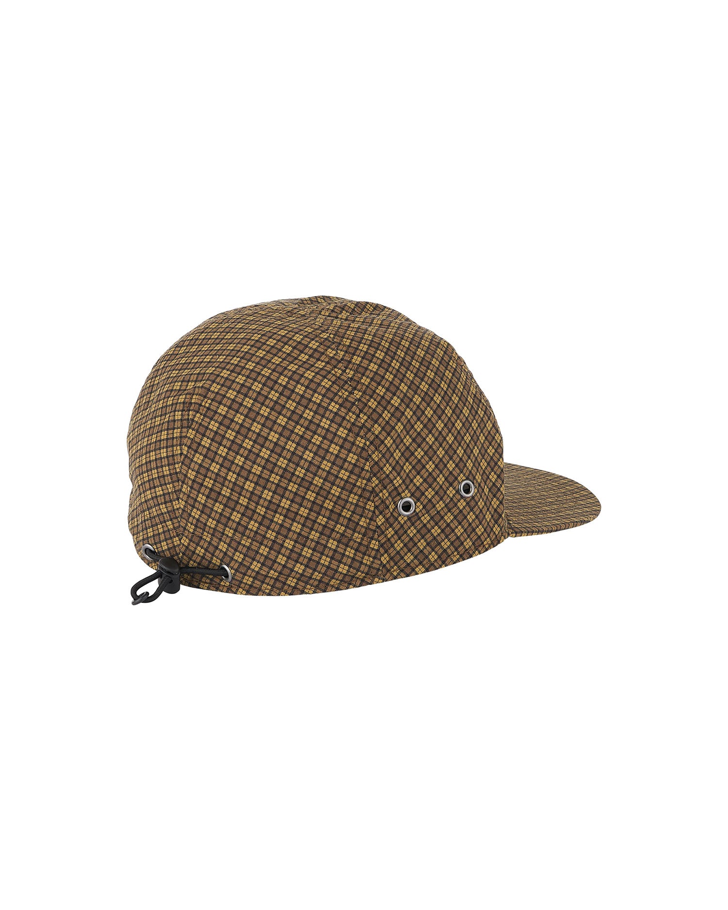 Mini Check Nylon Cap - Brown Check