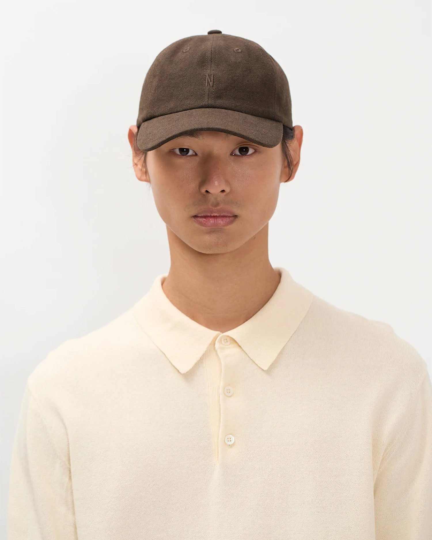 Wool Herringbone Twill 6-Panel Hat - Delicioso Brown