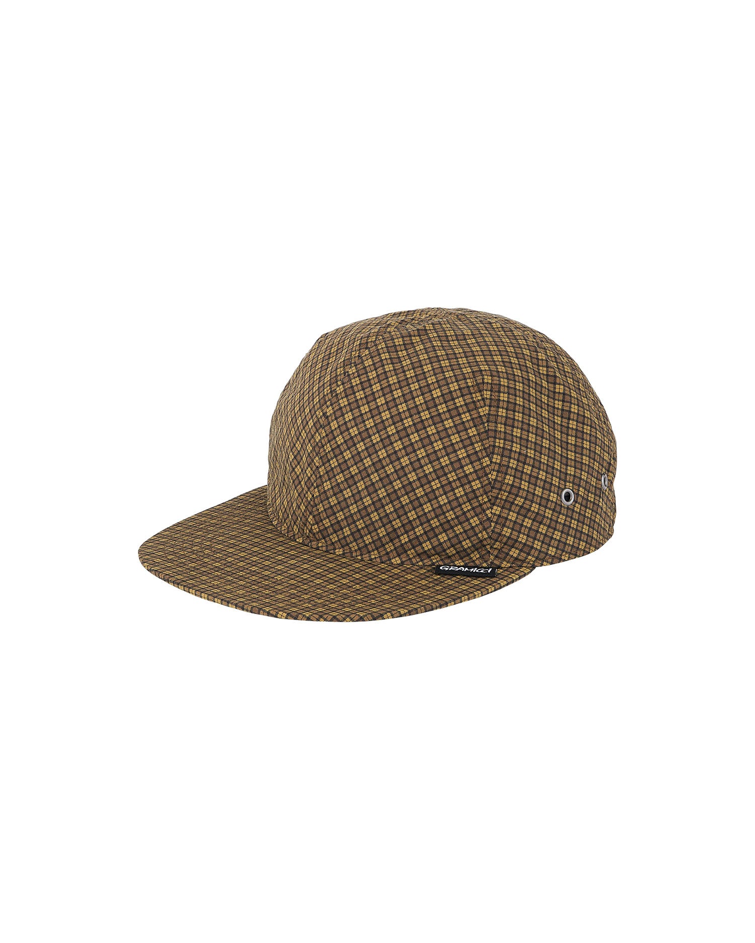 Mini Check Nylon Cap - Brown Check