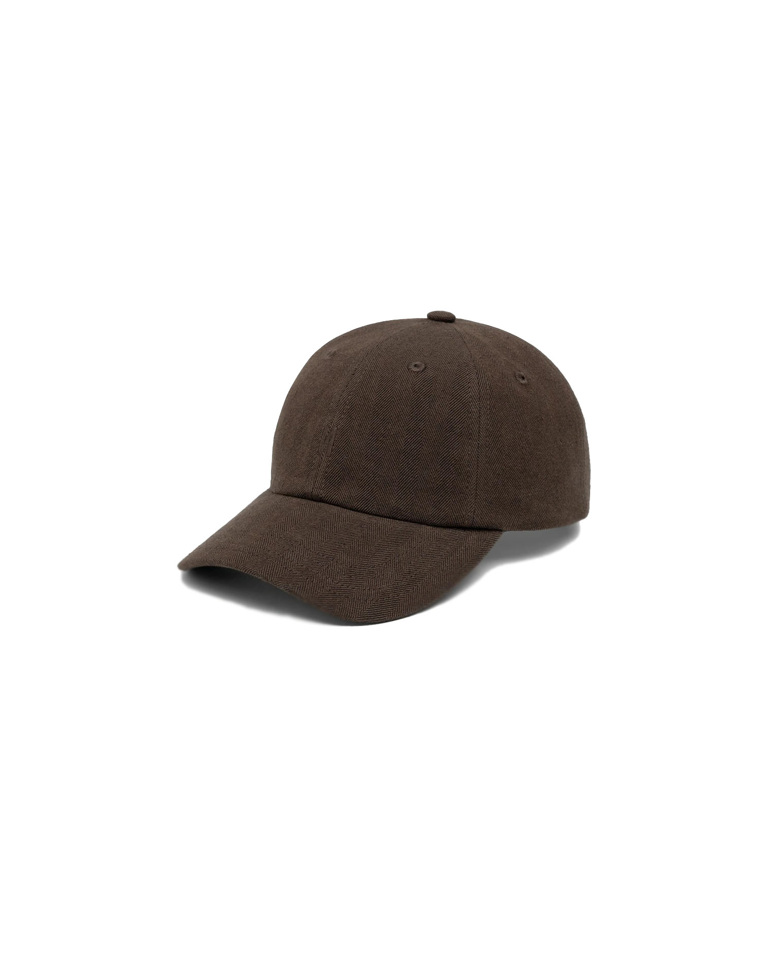 Wool Herringbone Twill 6-Panel Hat - Delicioso Brown
