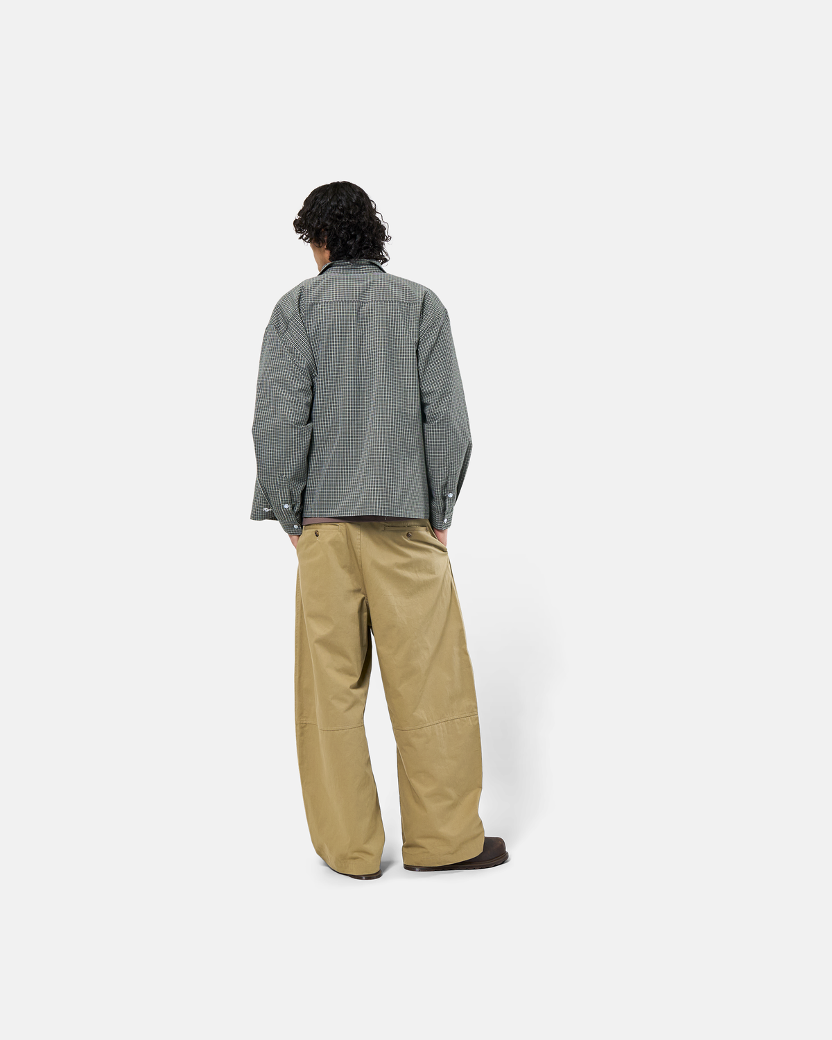 Script L/S Wright Shirt - Navy / Green Check