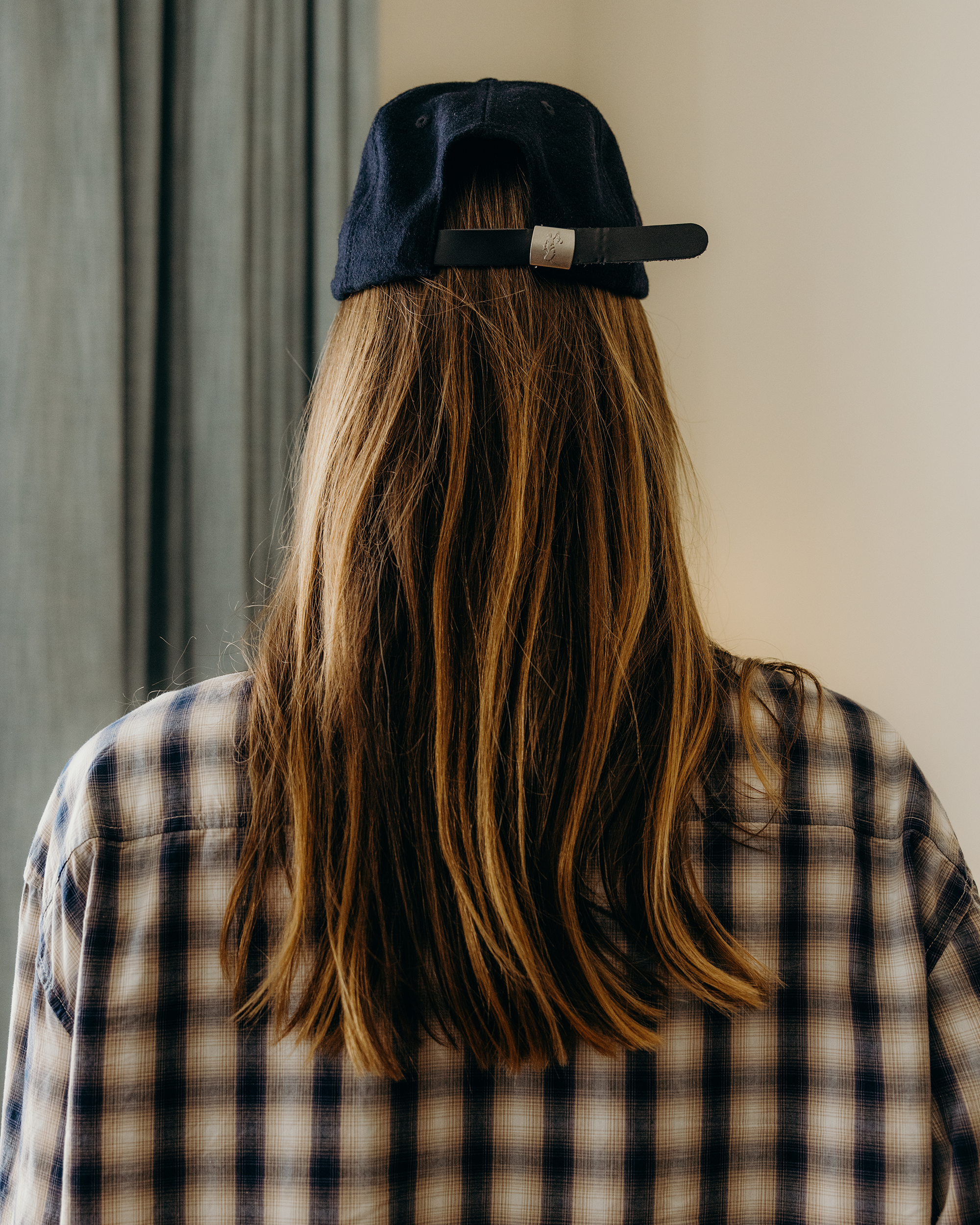 Script L/S Shadow Plaid Shirt - Navy / Sand
