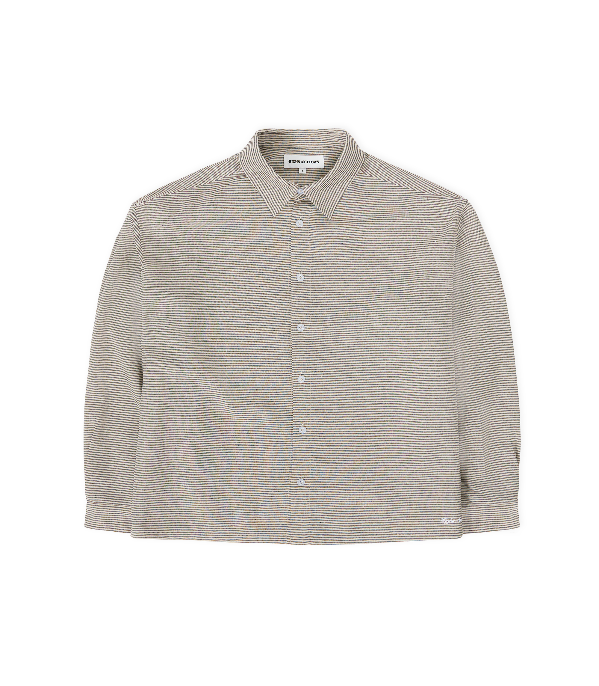 Script L/S Striped Shirt - Dried Herb / Sand