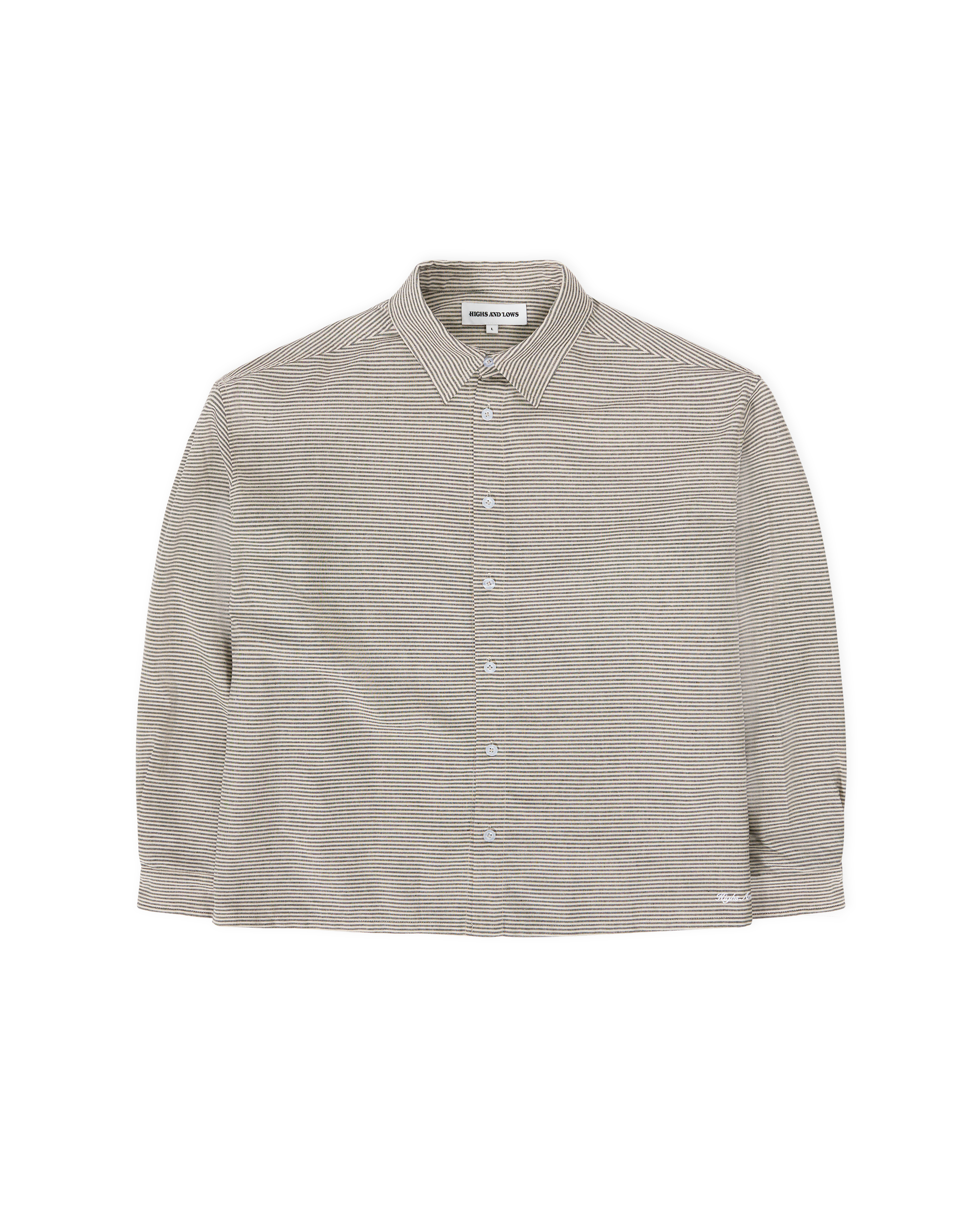 Script L/S Striped Shirt - Dried Herb / Sand