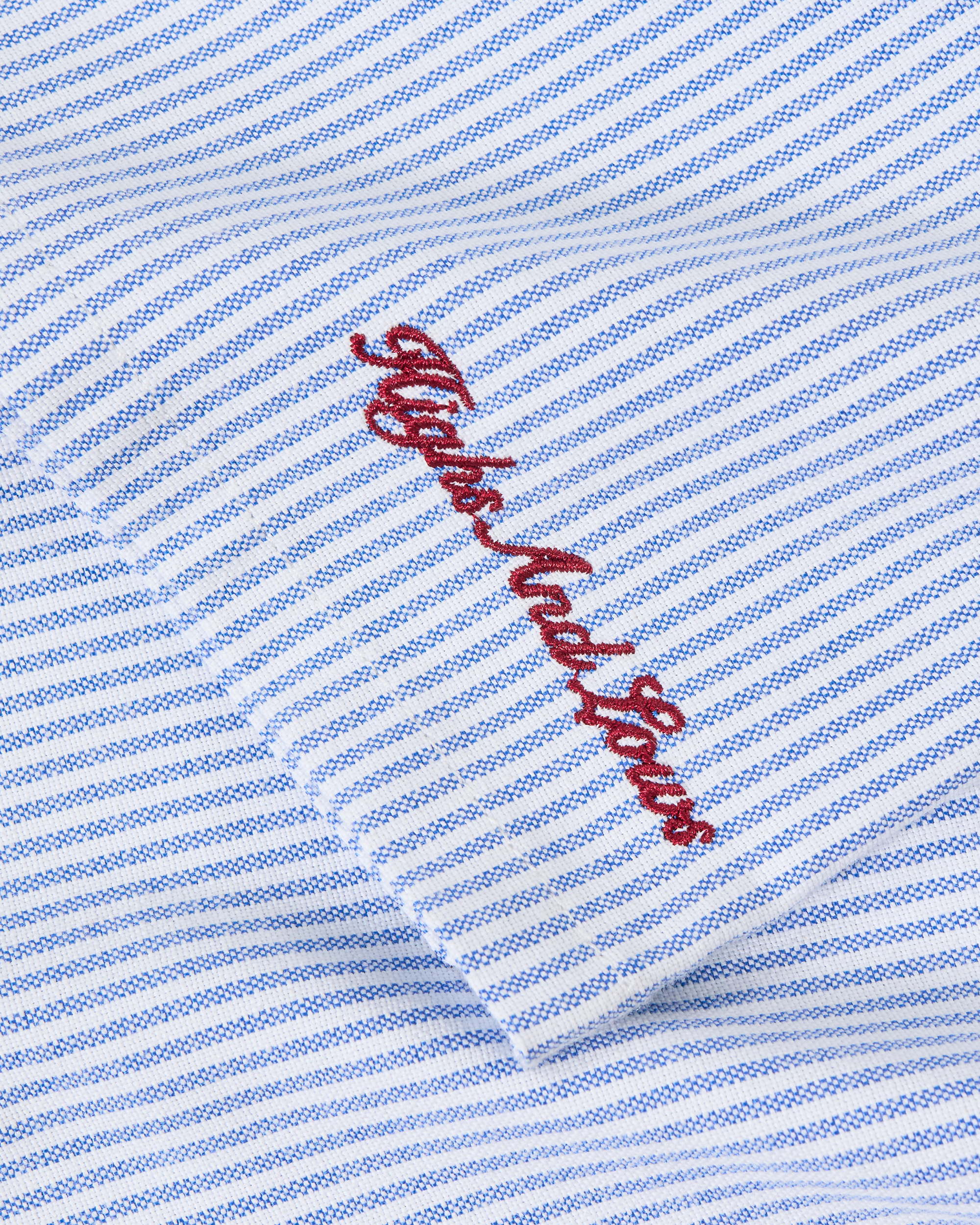Script L/S Striped Shirt - Blue / White