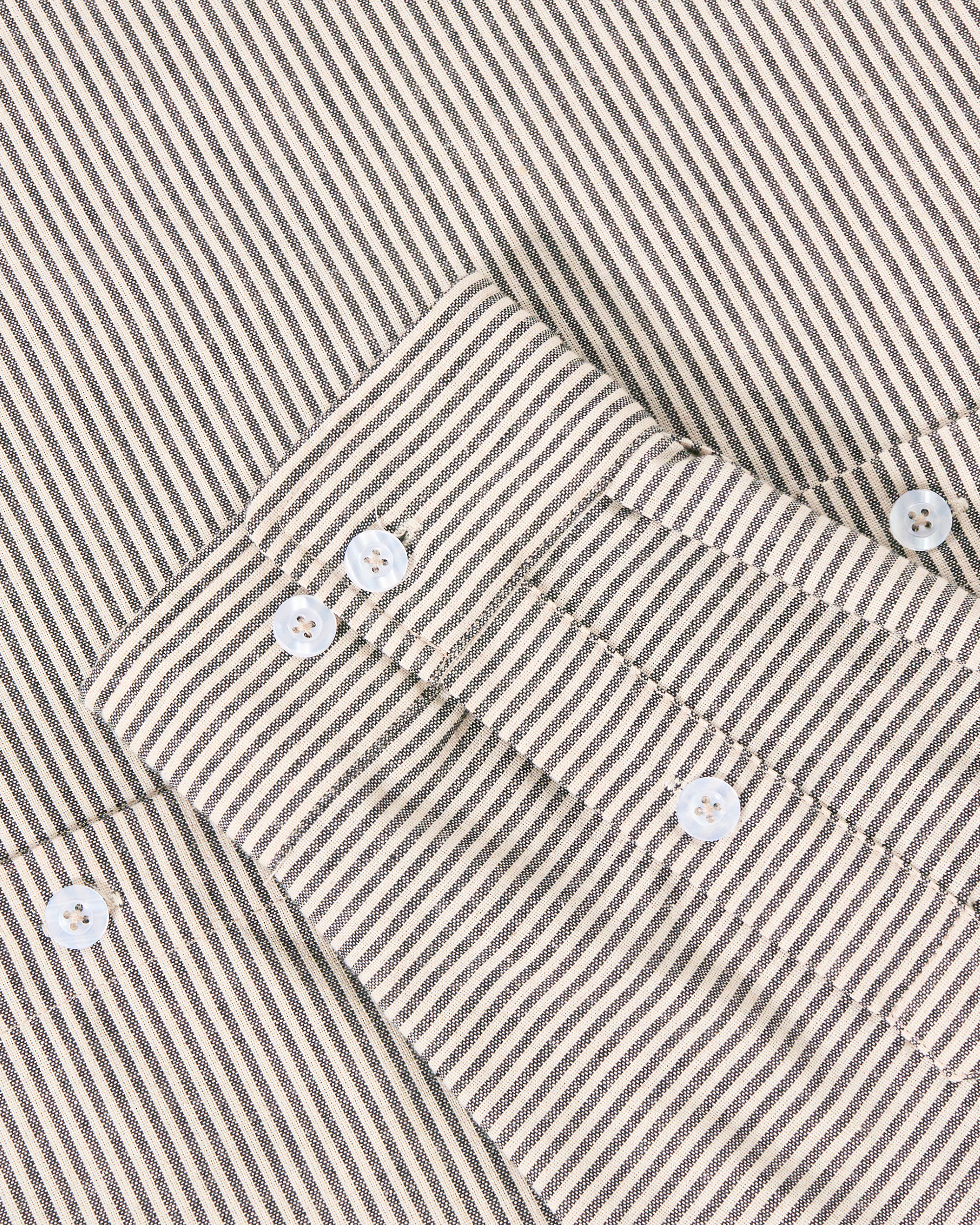 Script L/S Striped Shirt - Dried Herb / Sand