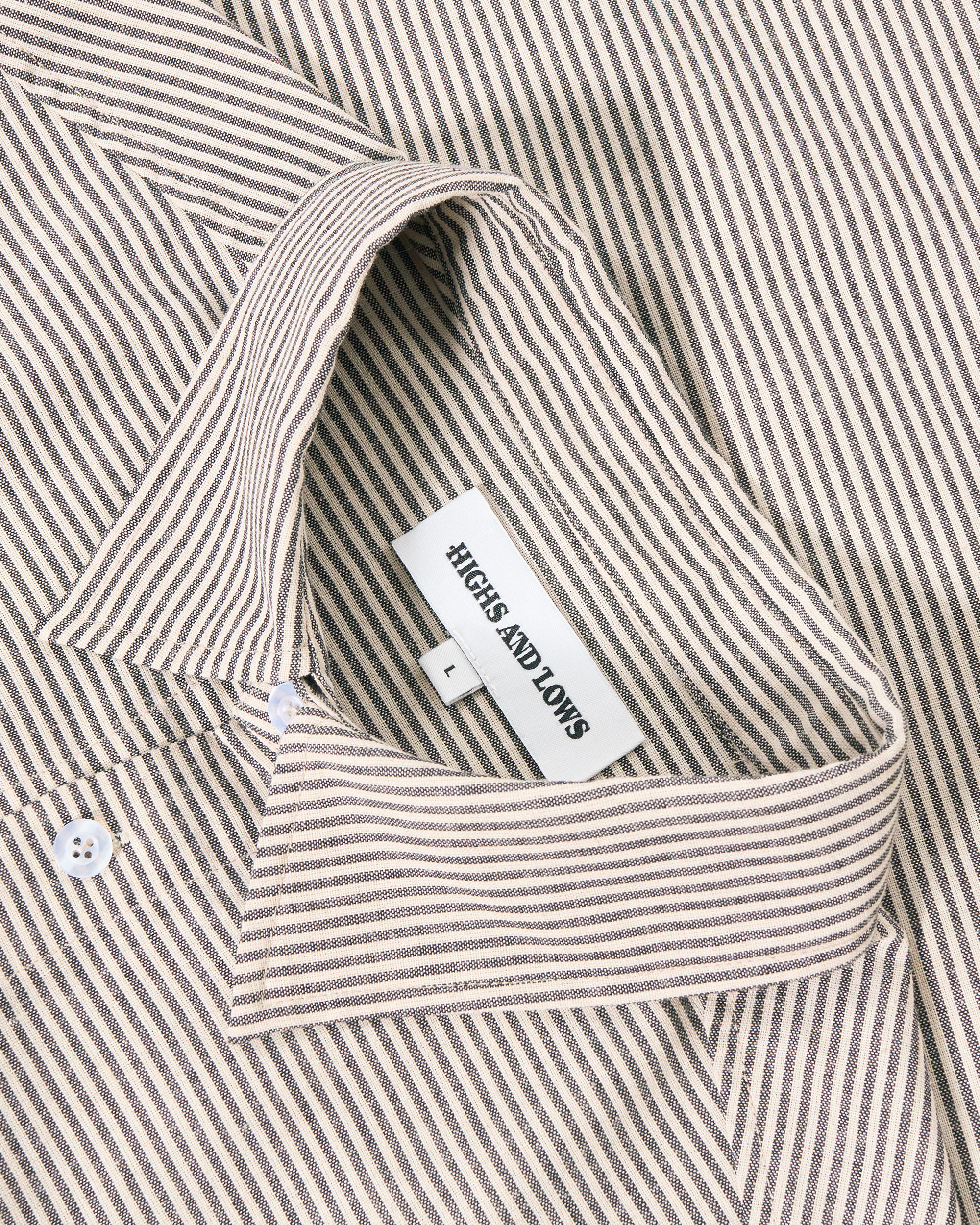 Script L/S Striped Shirt - Dried Herb / Sand