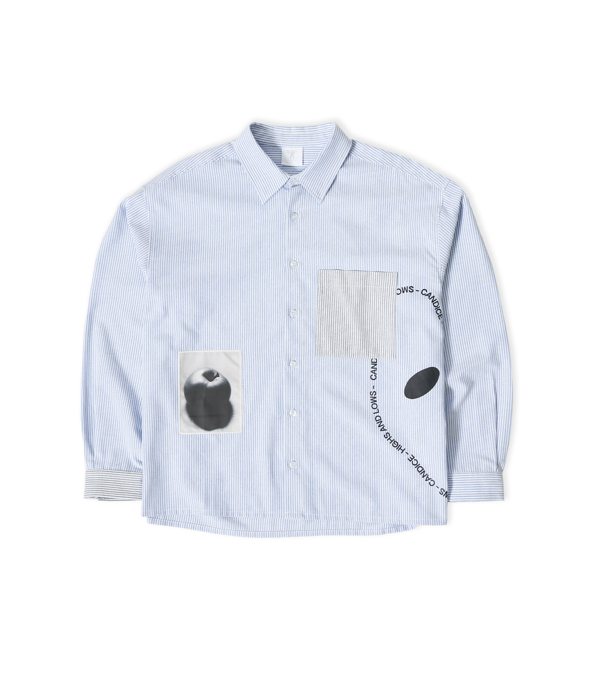 CANDICE Bury The Hatchet L/S Shirt - Blue / White