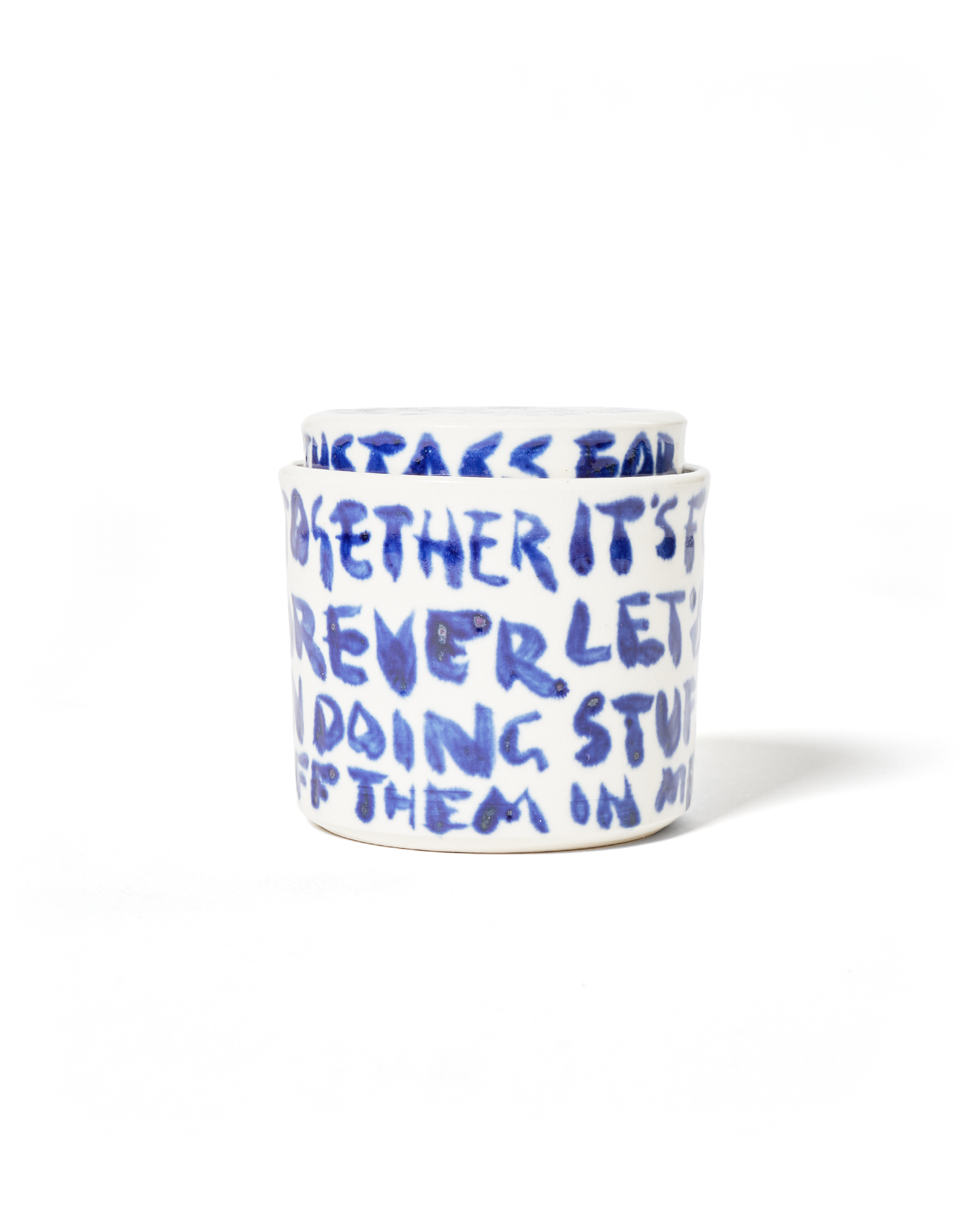Cremate "Lady Justice" Ceramic Tin - White / Blue