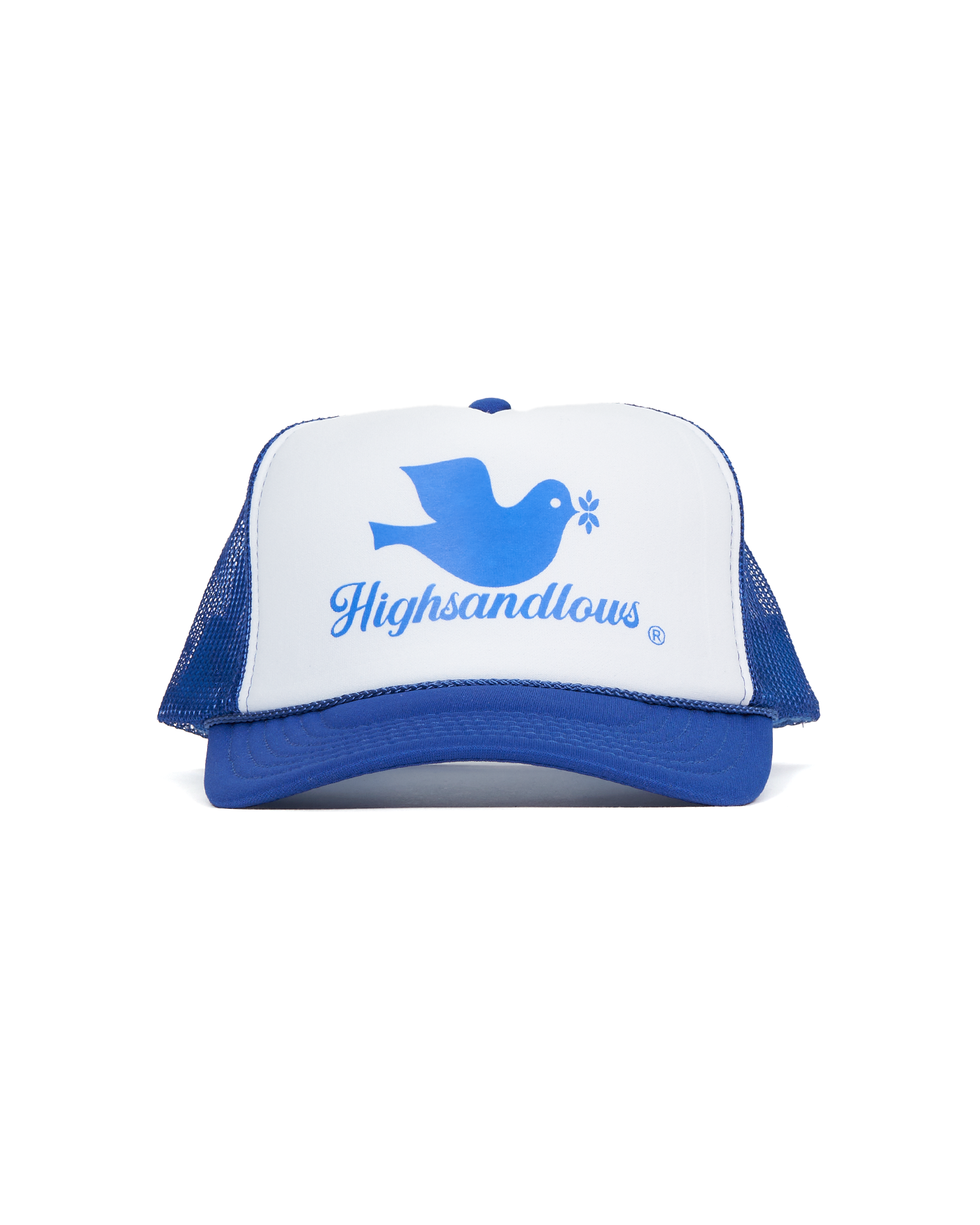 Flying High Trucker Hat - White / Royal Blue