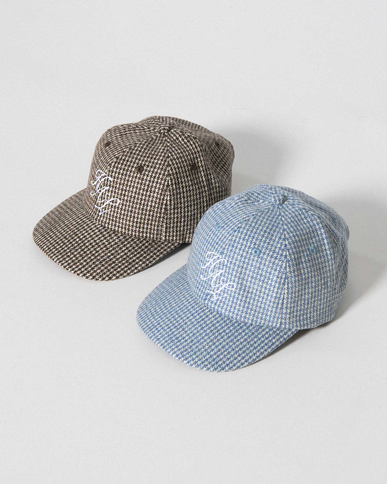 Houndstooth HAL Script Logo Hat - Blue