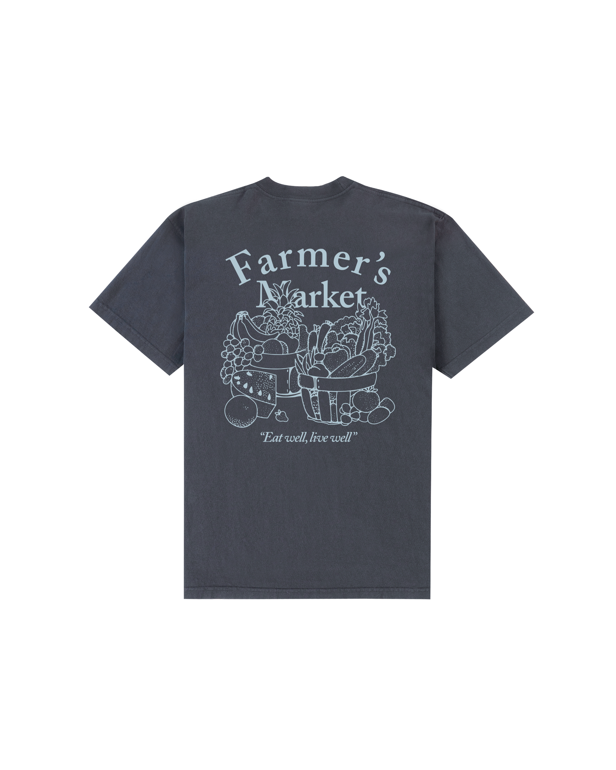 Farmers Market T-shirt - Faded Indigo