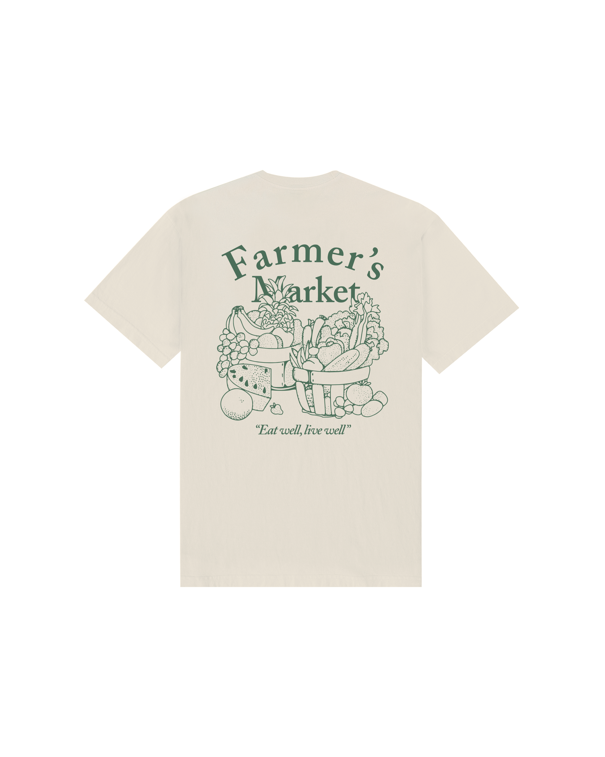 Farmers Market T-shirt - Faded Bone