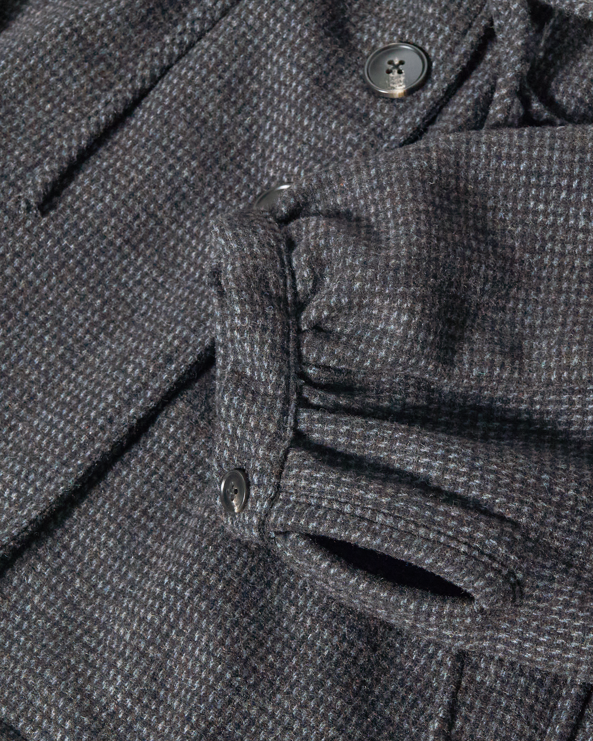 Petal Collar Tie Peacoat - Brown / Blue