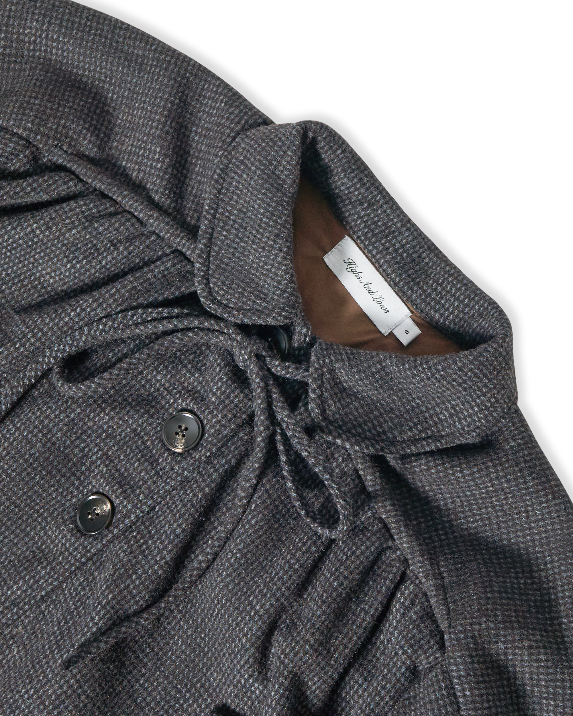 Petal Collar Tie Peacoat - Brown / Blue