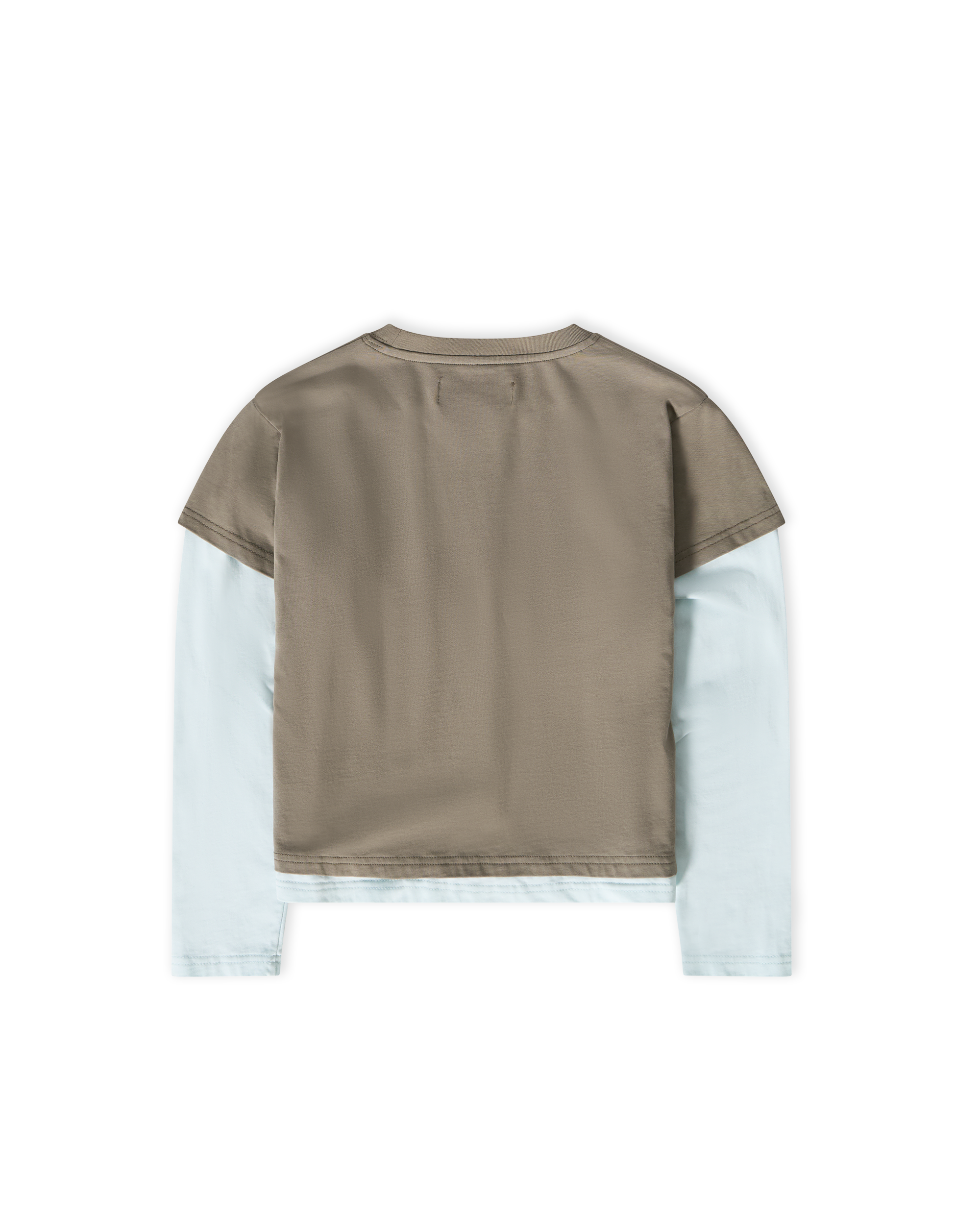 Layered L/S T-shirt - Vetiver / Mint